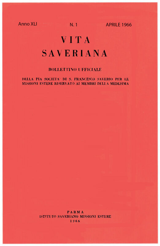 Copertina di 41.1966.01.Vita Saveriana - Aprile 1966