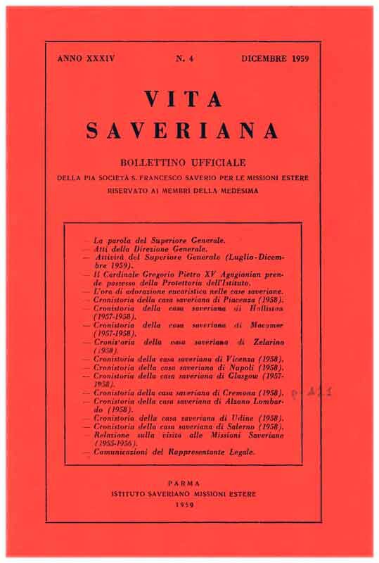 Copertina di 34.1959.04.Vita Saveriana -Dicembre