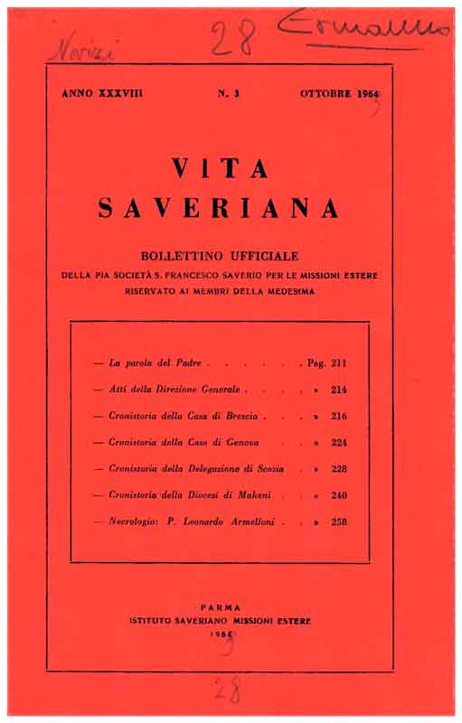 Copertina di 38.1963.03.Vita Saveriana - Ottobre 1963