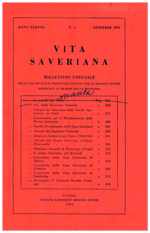Copertina di 38.1963.04.Vita Saveriana - Dicembre 1963