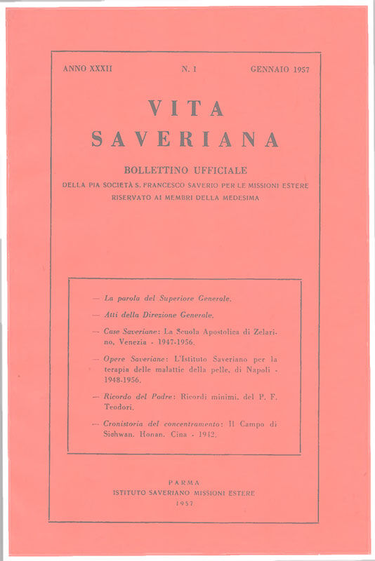 Copertina di 31.1956.Vita Saveriana - Ottobre