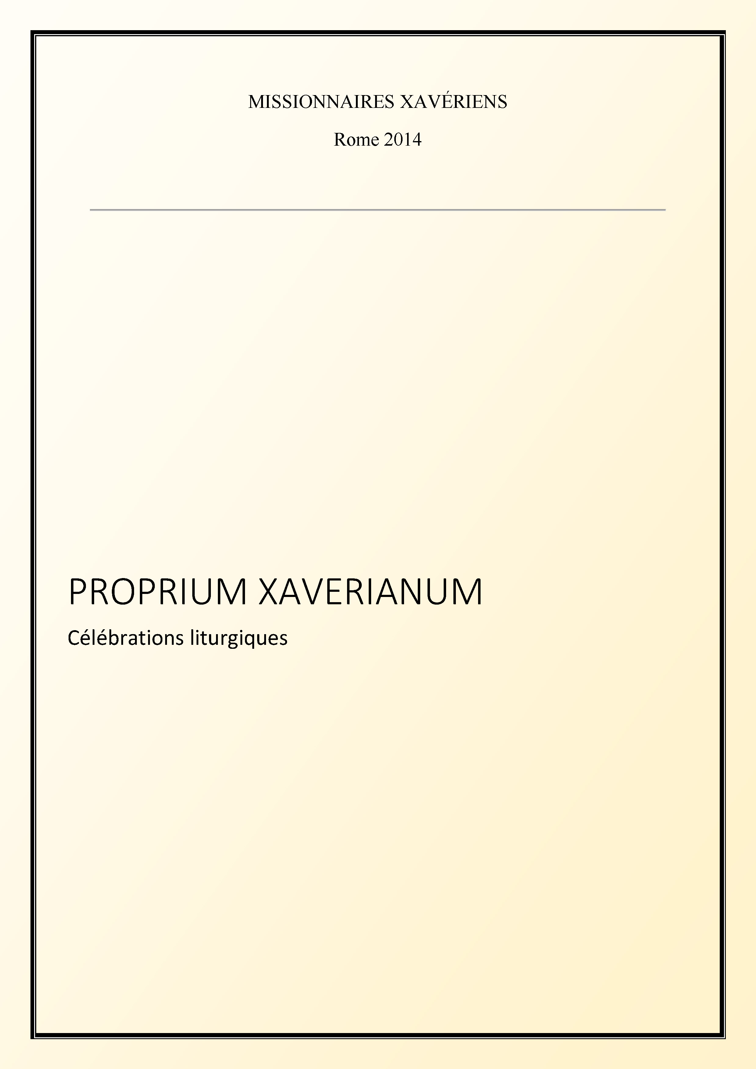 Copertina di Proprium Xaverianum