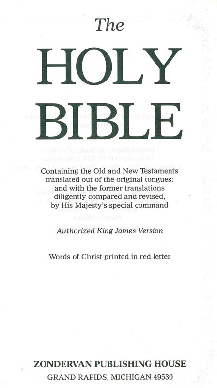 Copertina di Holy Bible