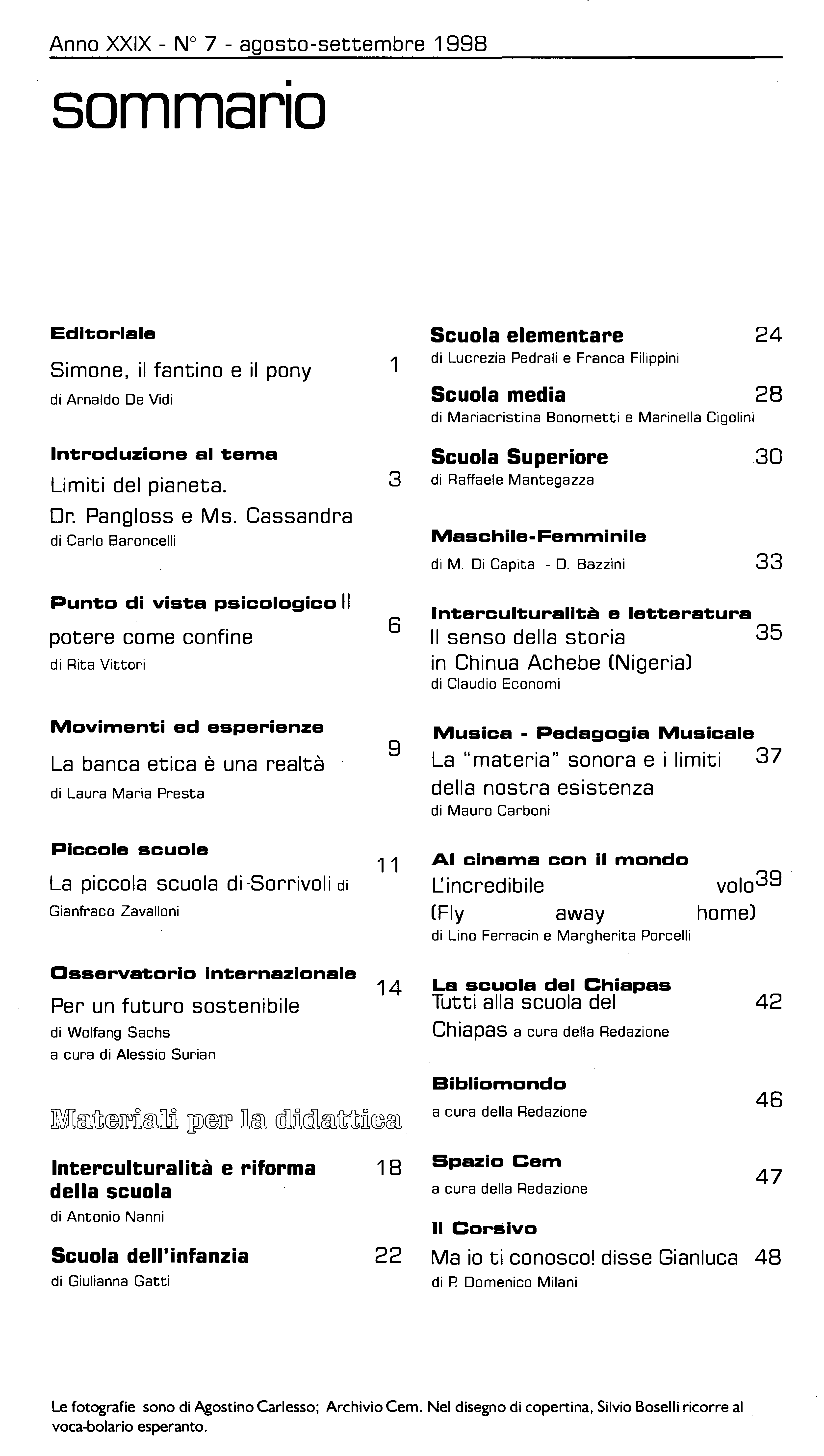 Sommario CEM 1998 07