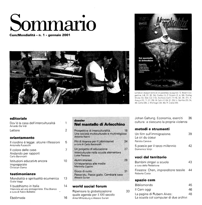 Sommario CEM GENNAIO 2001 web