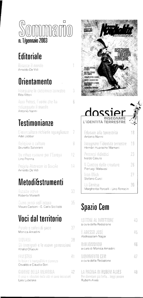 wSommario 34 01 CEM GENNAIO 2003