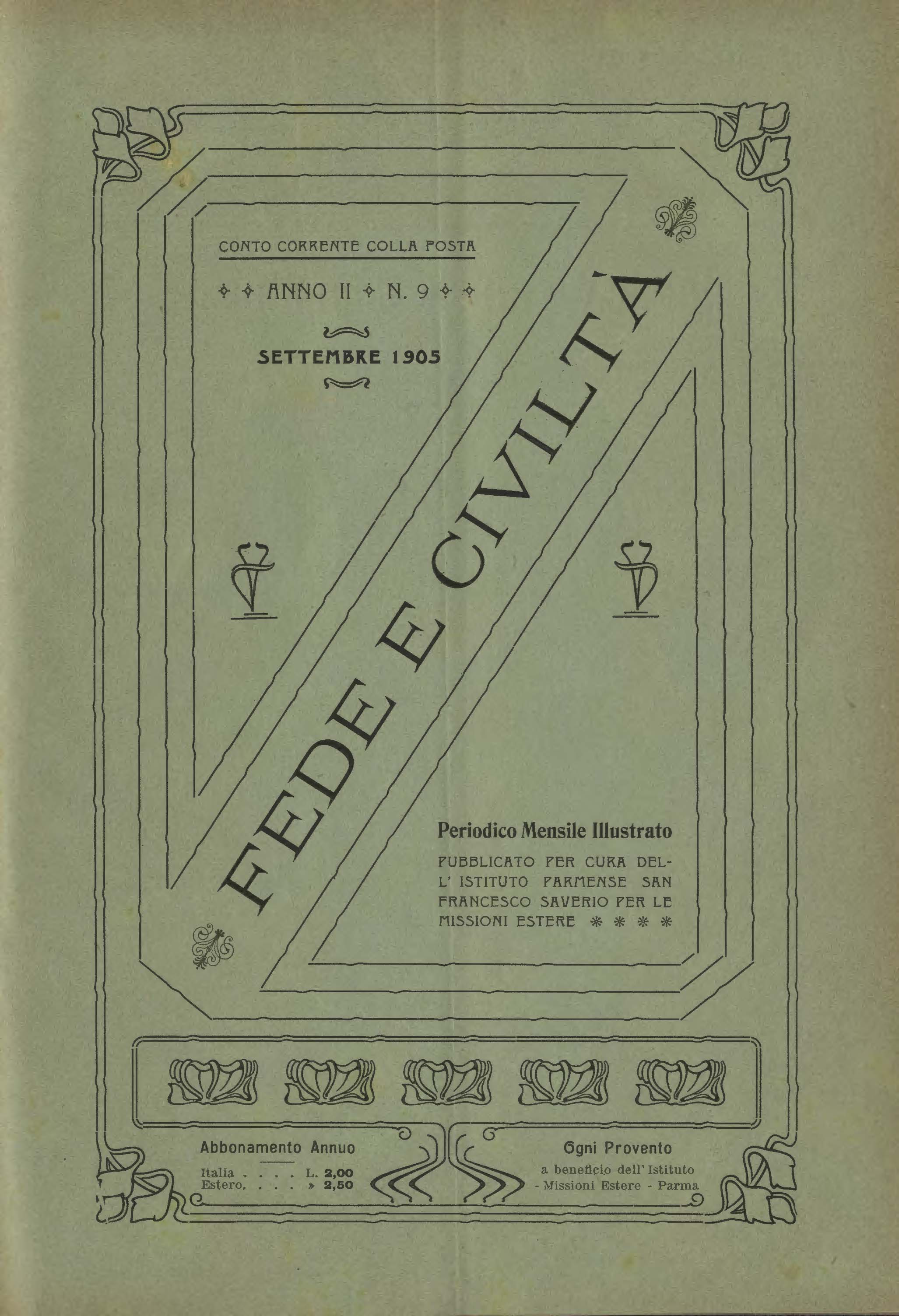 Copertina di 02.1905.09.Fede e Civiltà