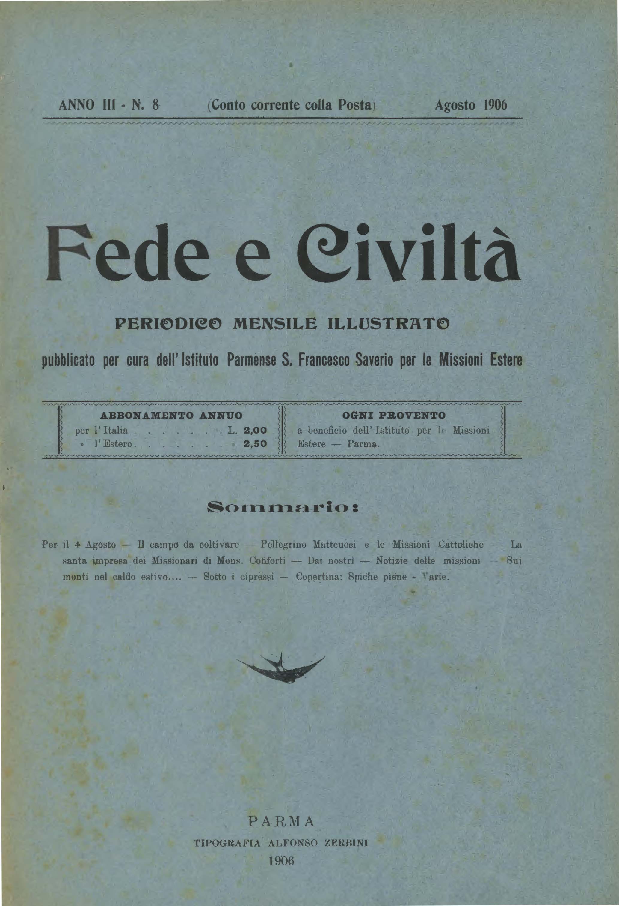 Copertina di 03.1906.08.Fede e Civiltà
