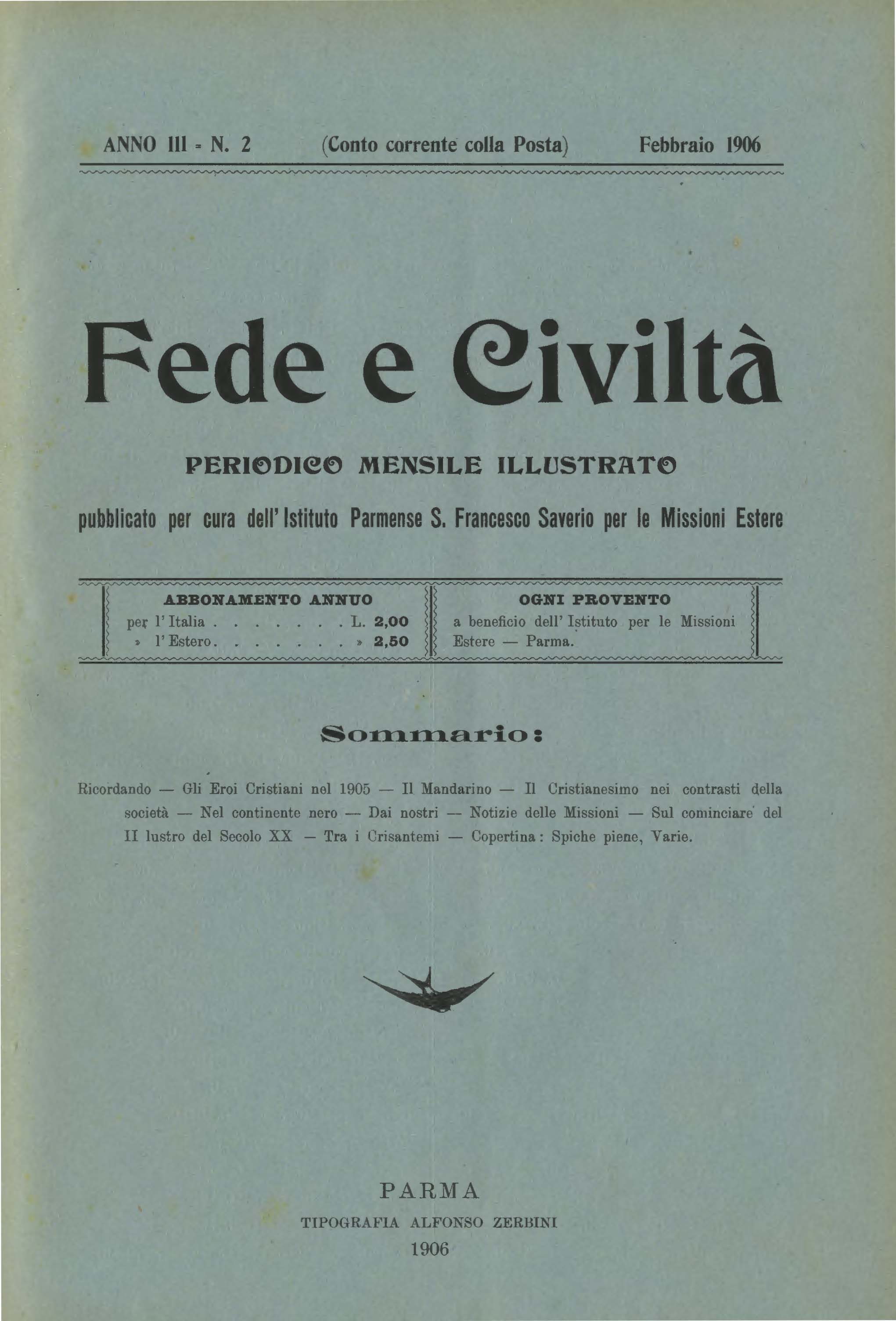 Copertina di 03.1906.02.Fede e Civiltà