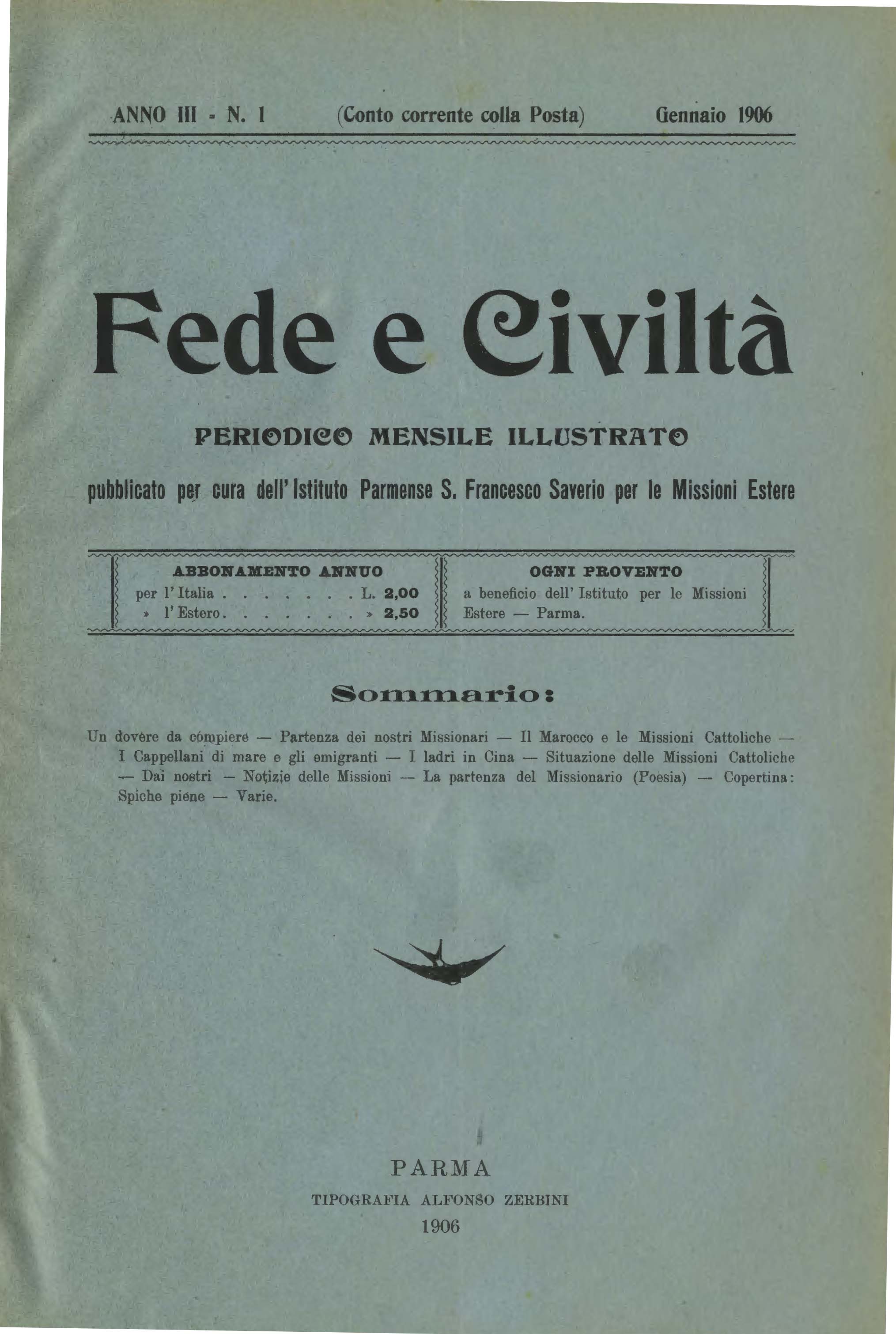 Copertina di 03.1906.01.Fede e Civiltà