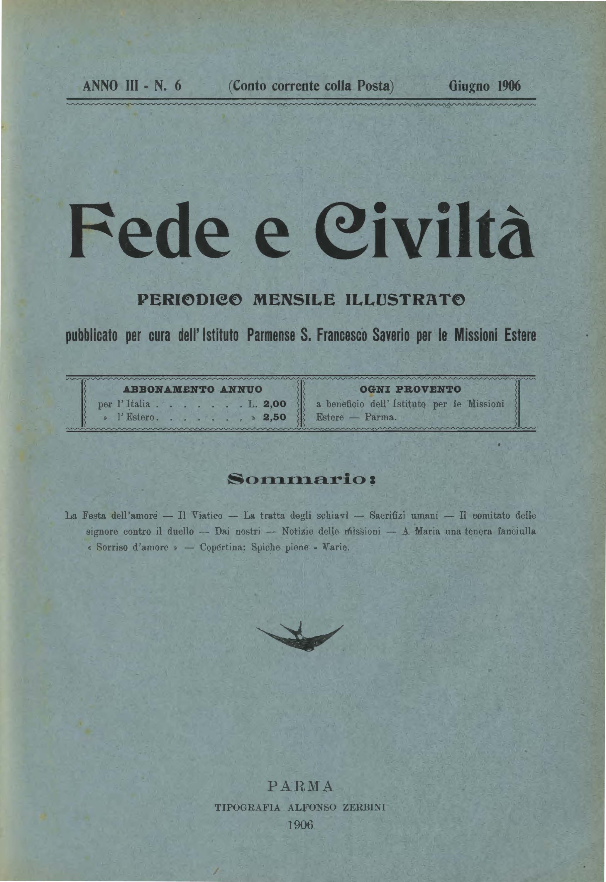 Copertina di 03.1906.06.Fede e Civiltà
