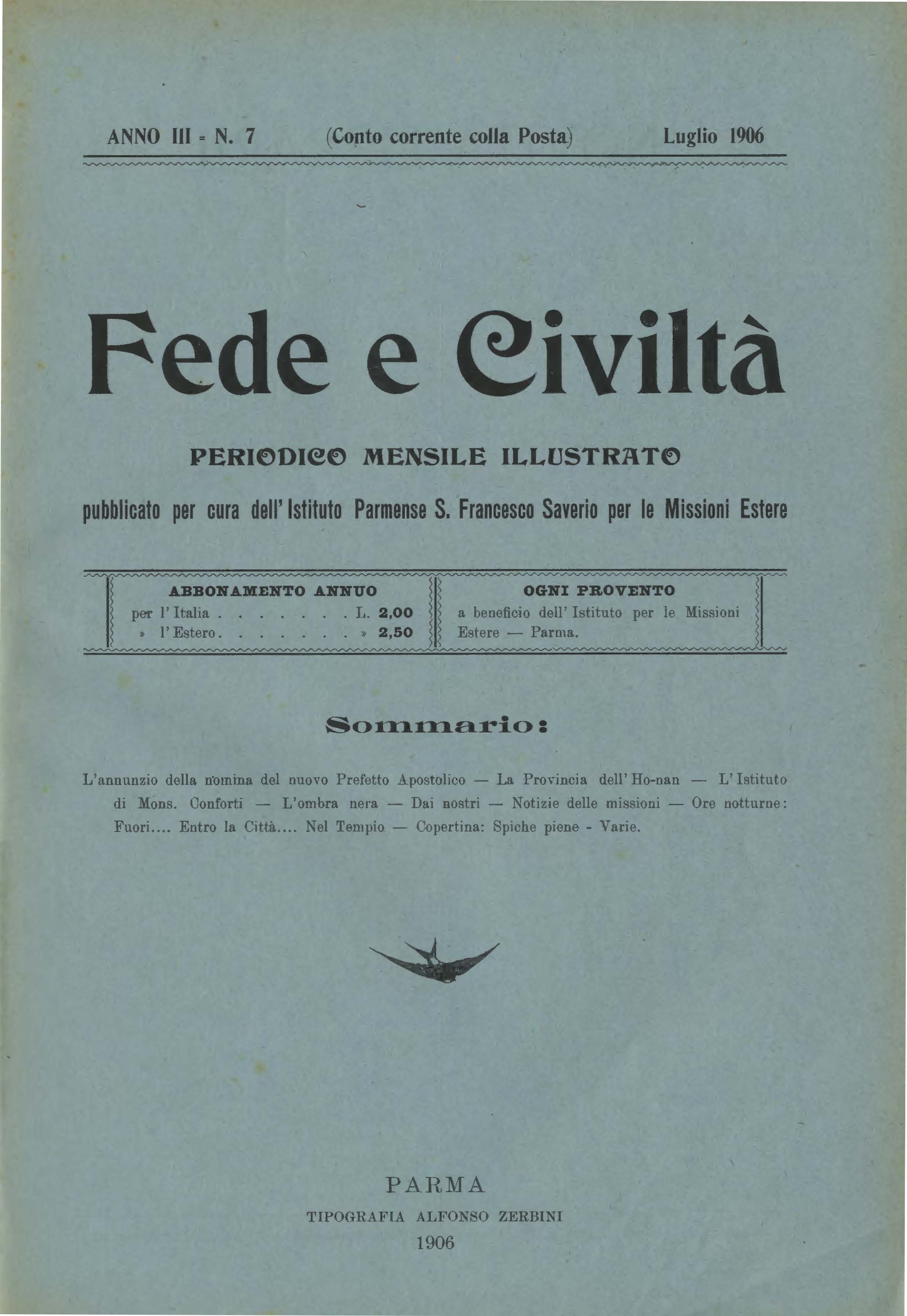 Copertina di 03.1906.07.Fede e Civiltà