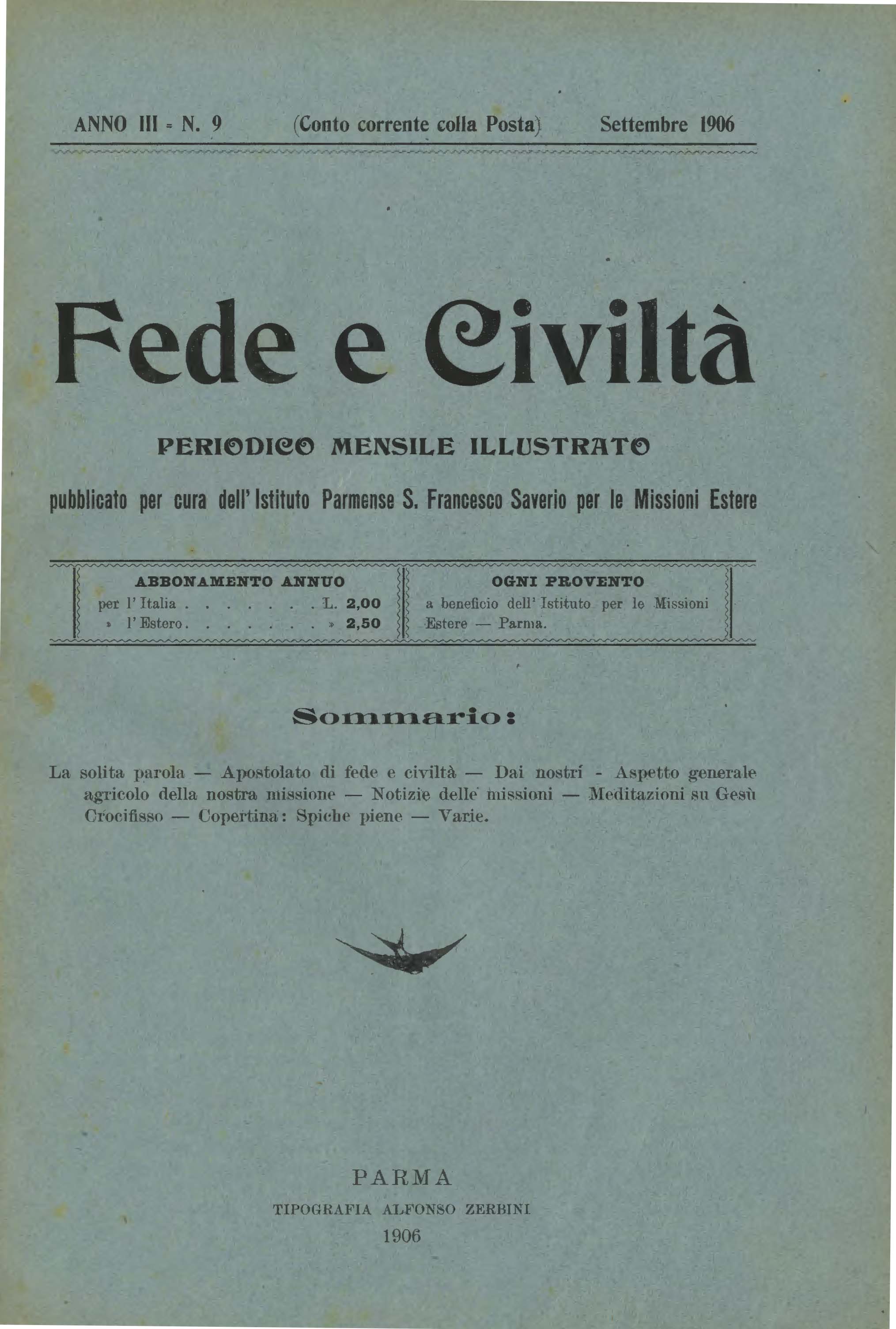 Copertina di 03.1906.09.Fede e Civiltà