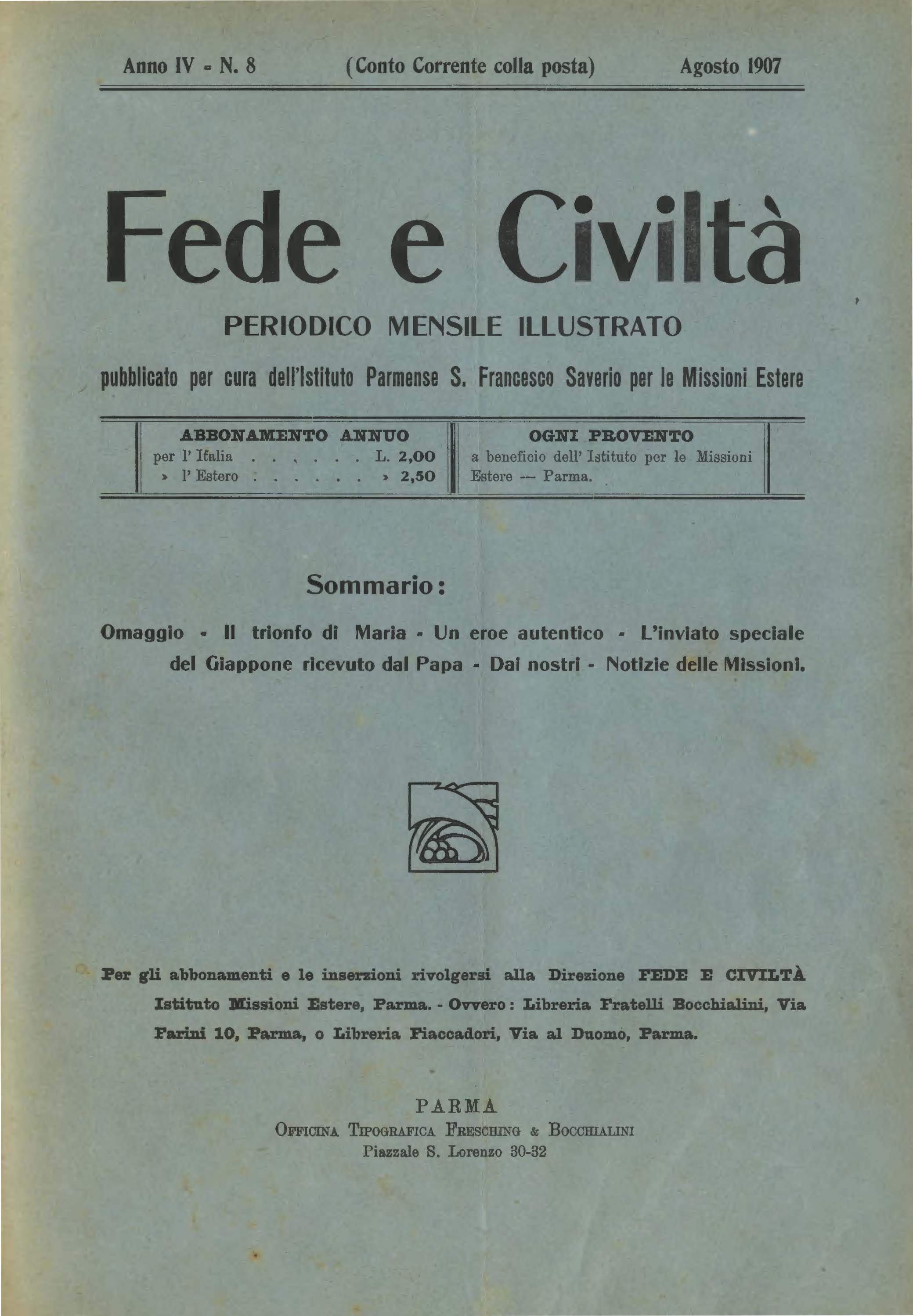 Copertina di 04.1907.08.Fede e Civiltà