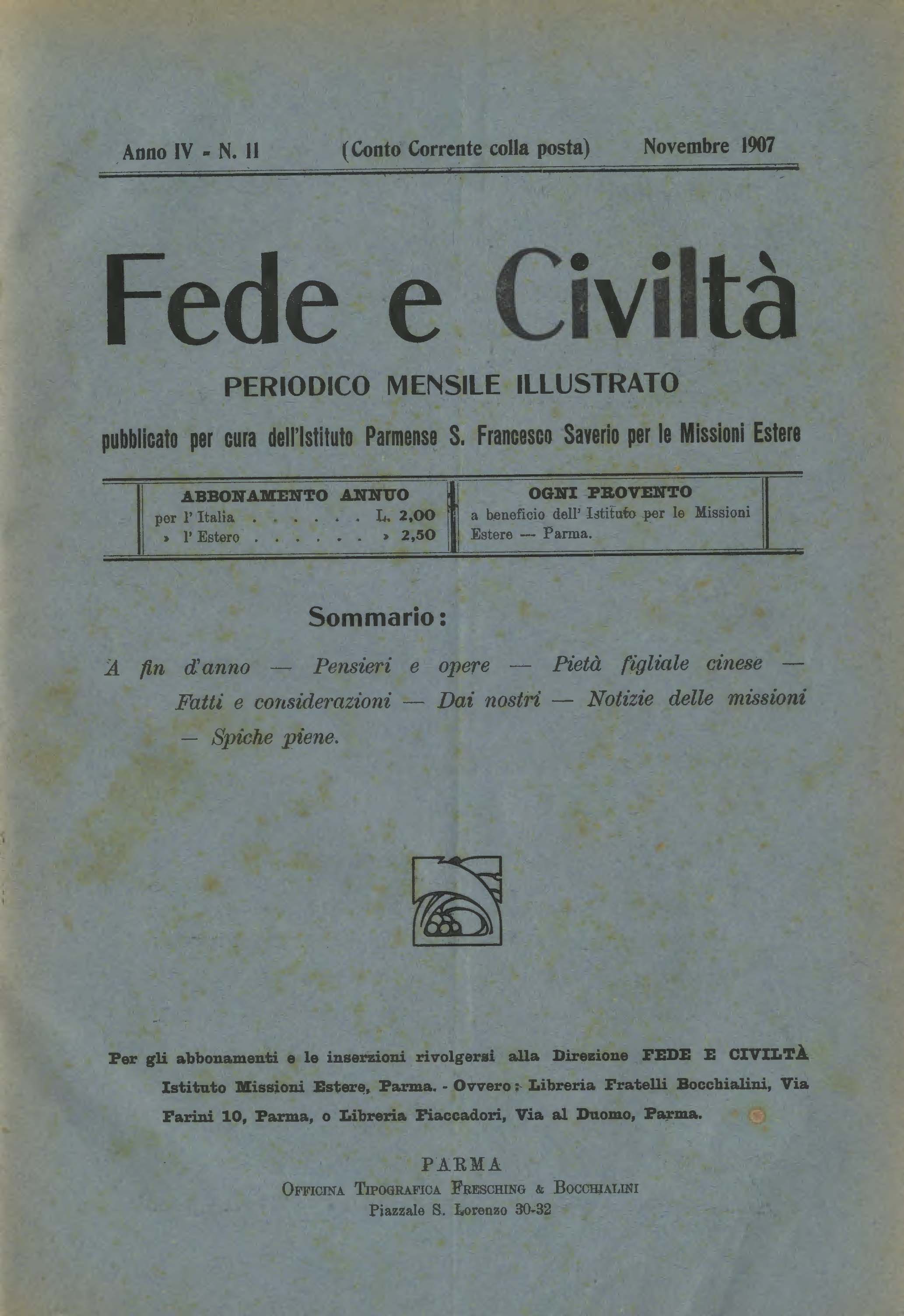 Copertina di 04.1907.11.Fede e Civiltà