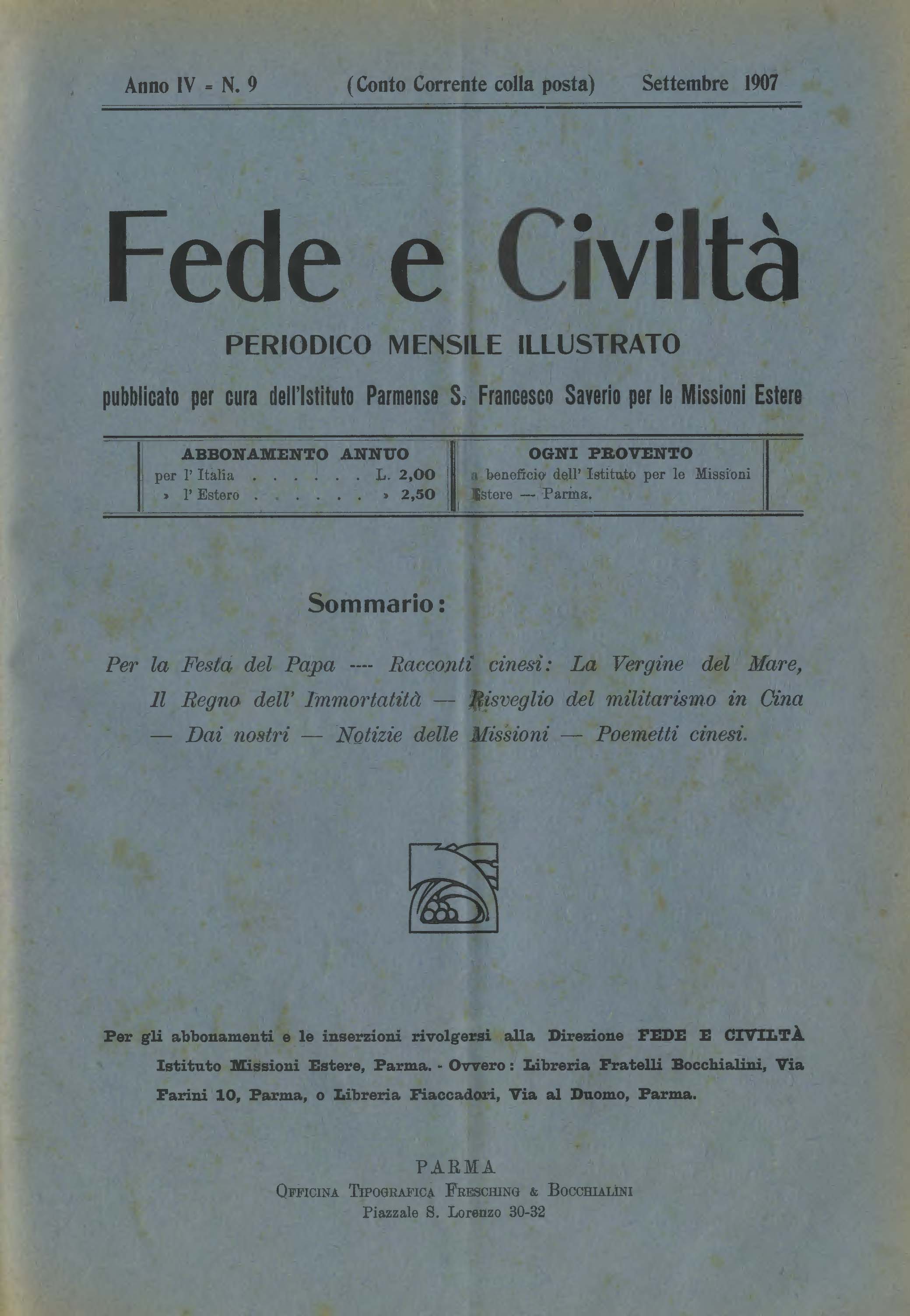 Copertina di 04.1907.09.Fede e Civiltà