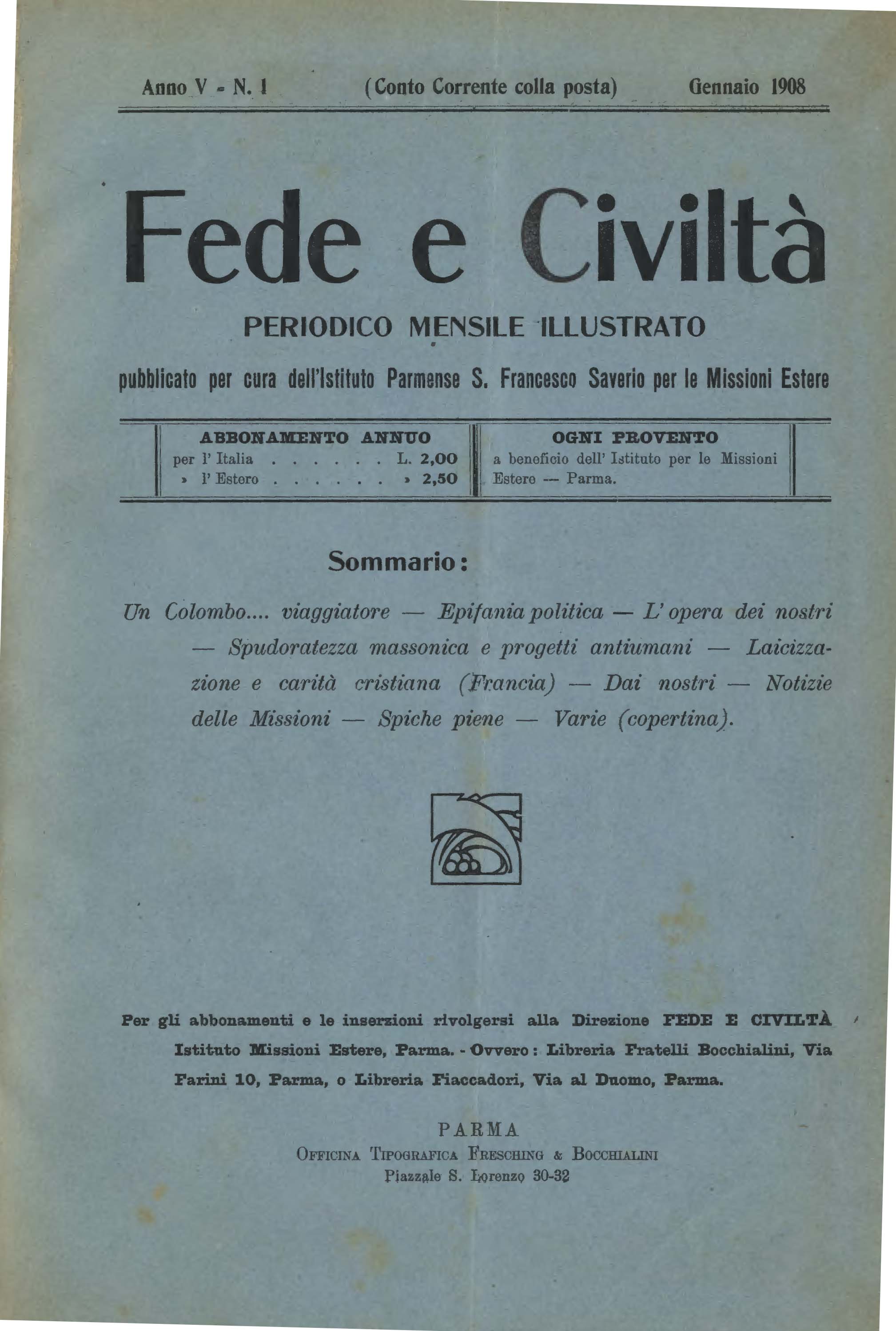 Copertina di 05.1908.01.Fede e Civiltà