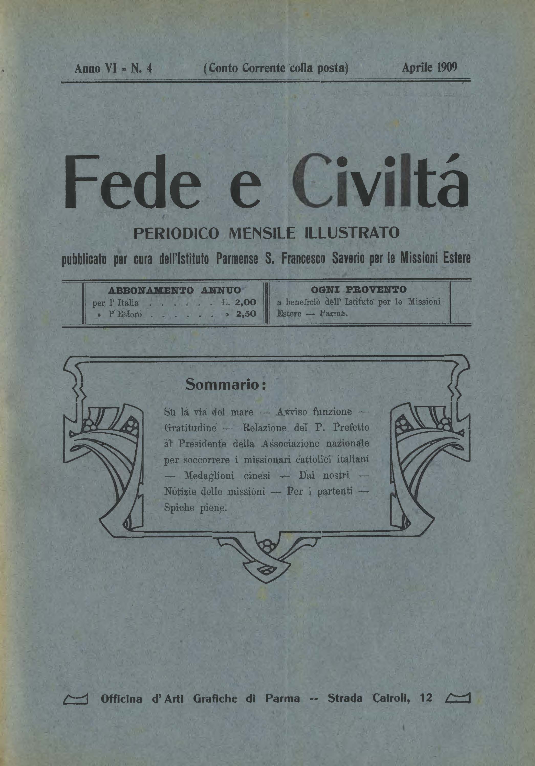 Copertina di 06.1909.04.Fede e Civiltà