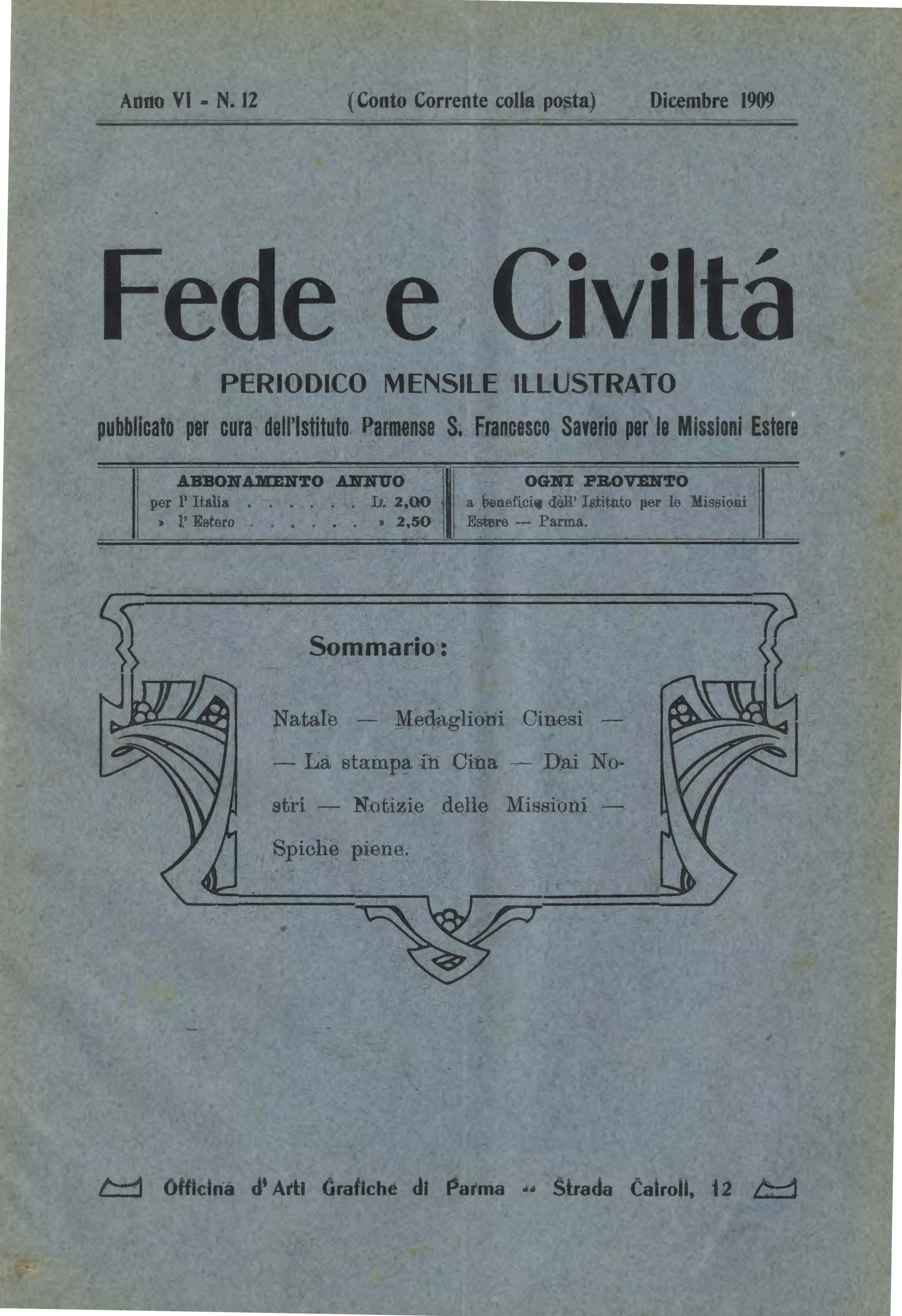 Copertina di 06.1909.12.Fede e Civiltà