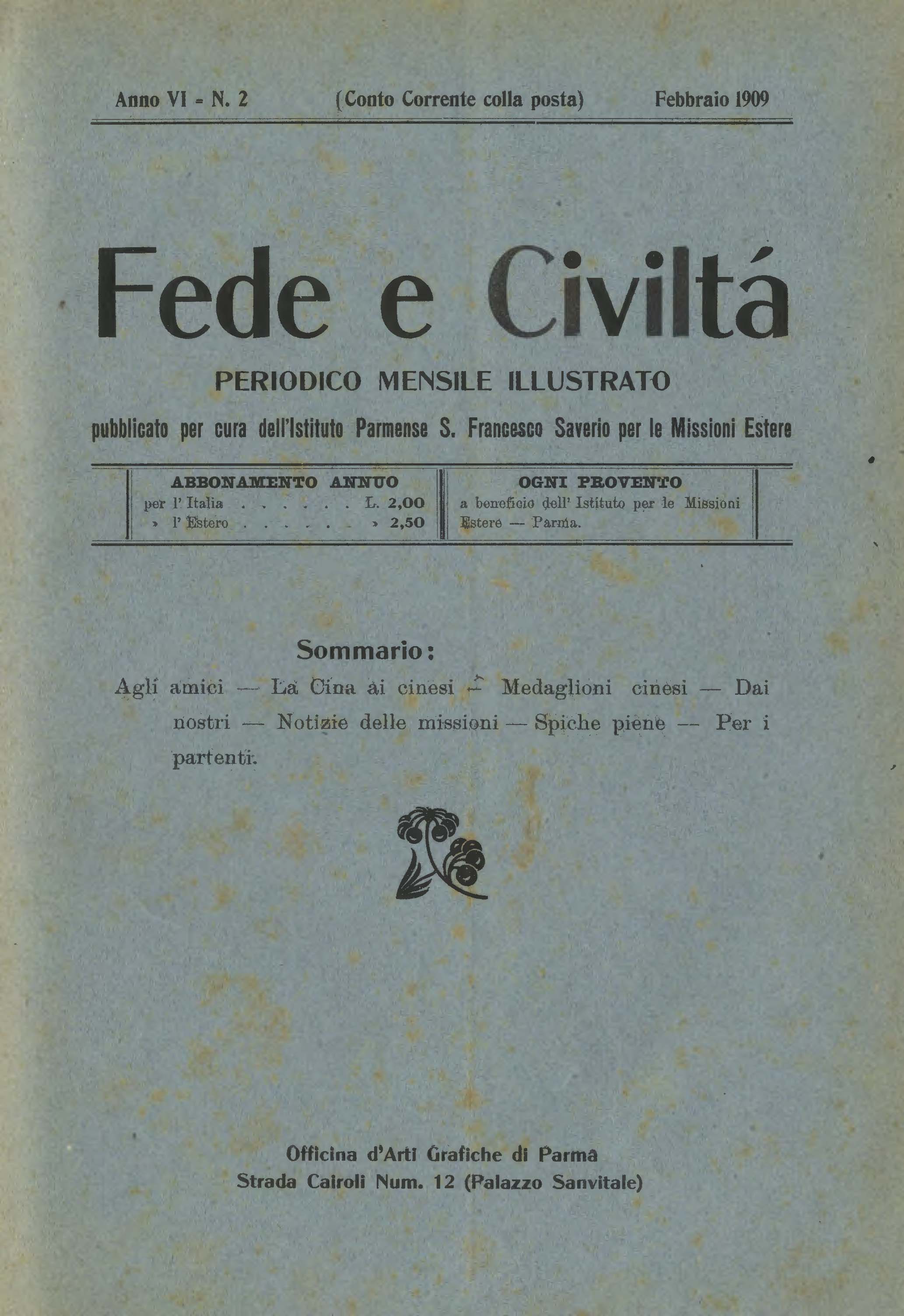 Copertina di 06.1909.02.Fede e Civiltà