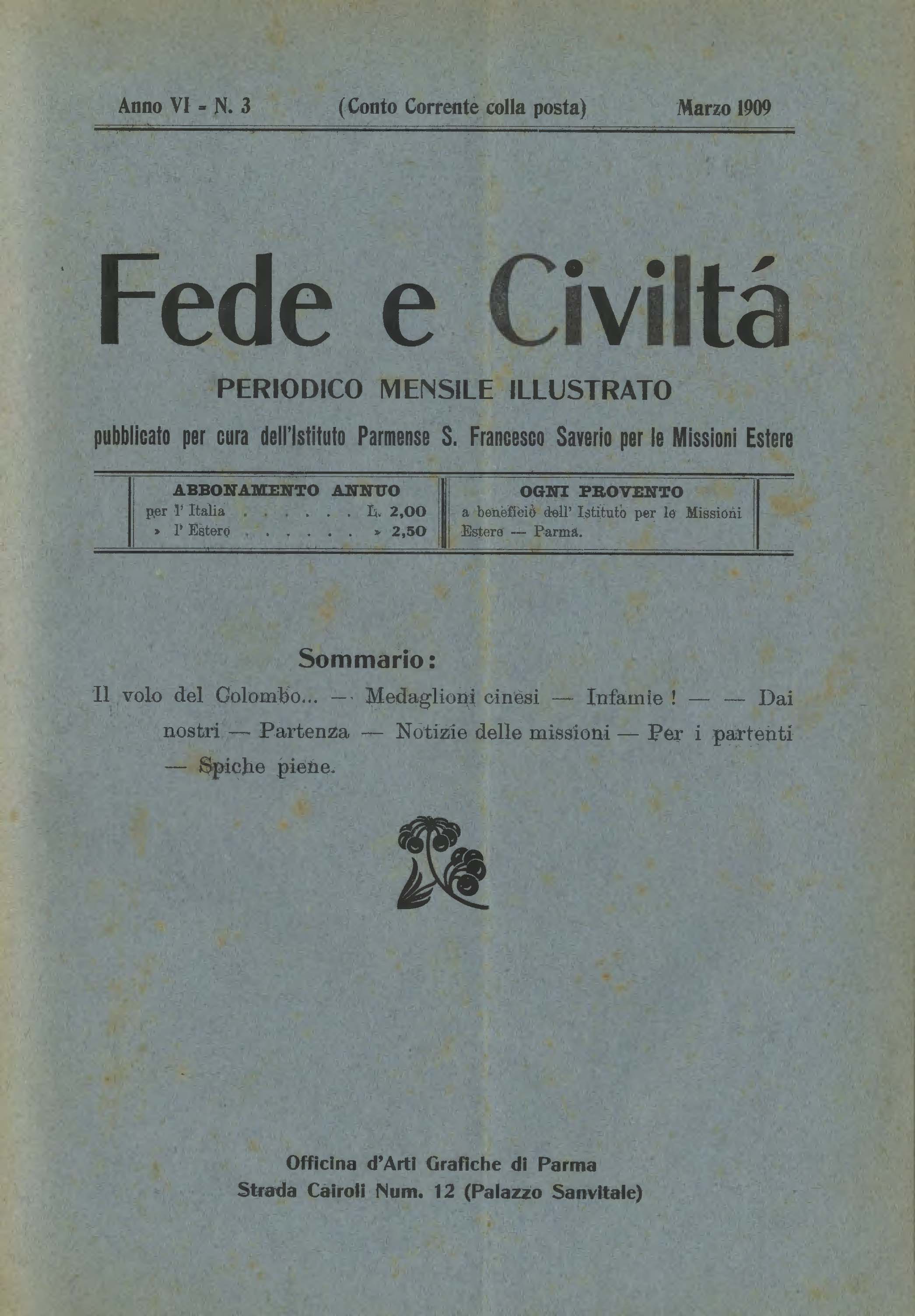 Copertina di 06.1909.03.Fede e Civiltà