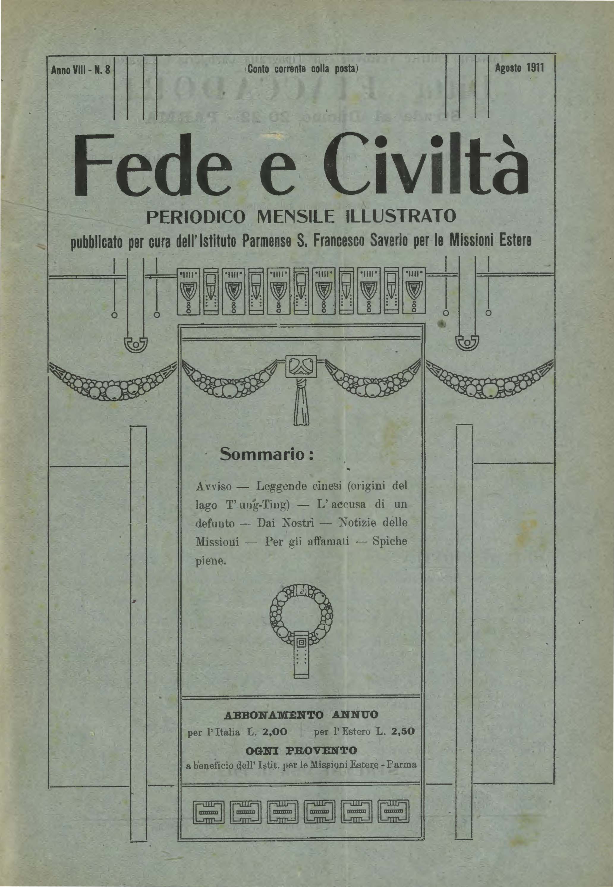 Copertina di 08.1911.08.Fede e Civiltà