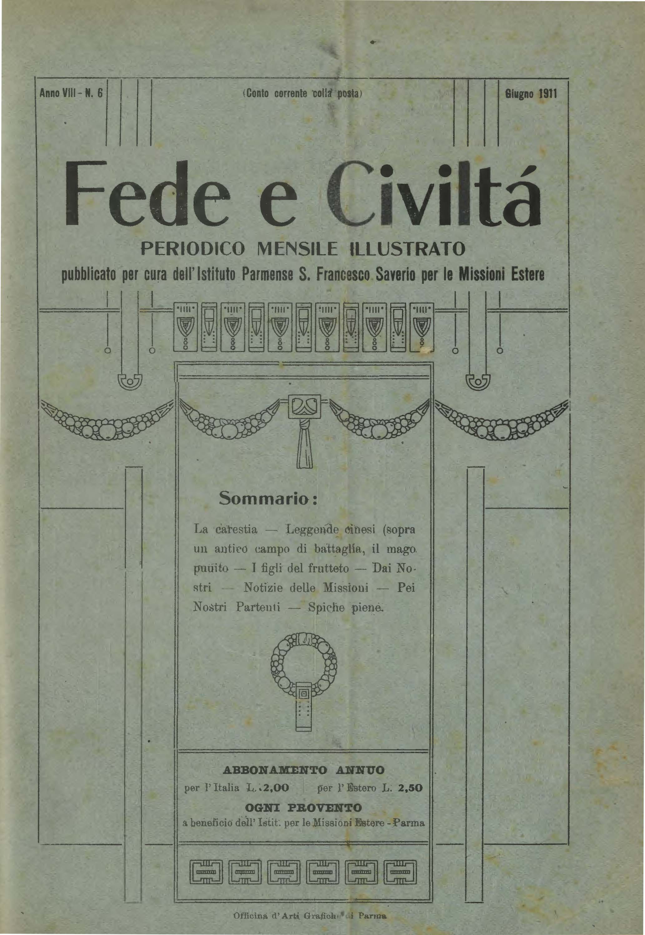 Copertina di 08.1911.06.Fede e Civiltà