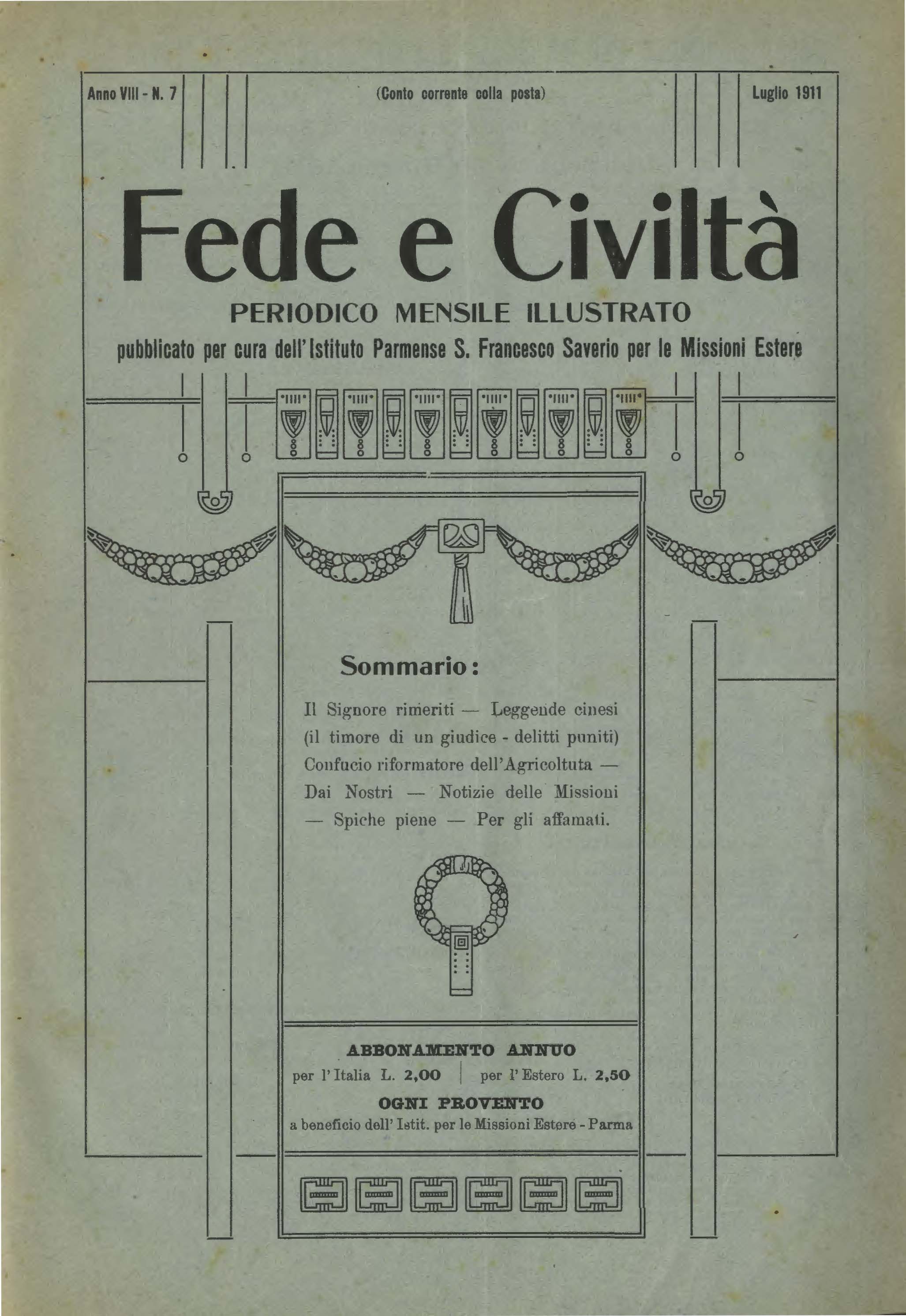 Copertina di 08.1911.07.Fede e Civiltà