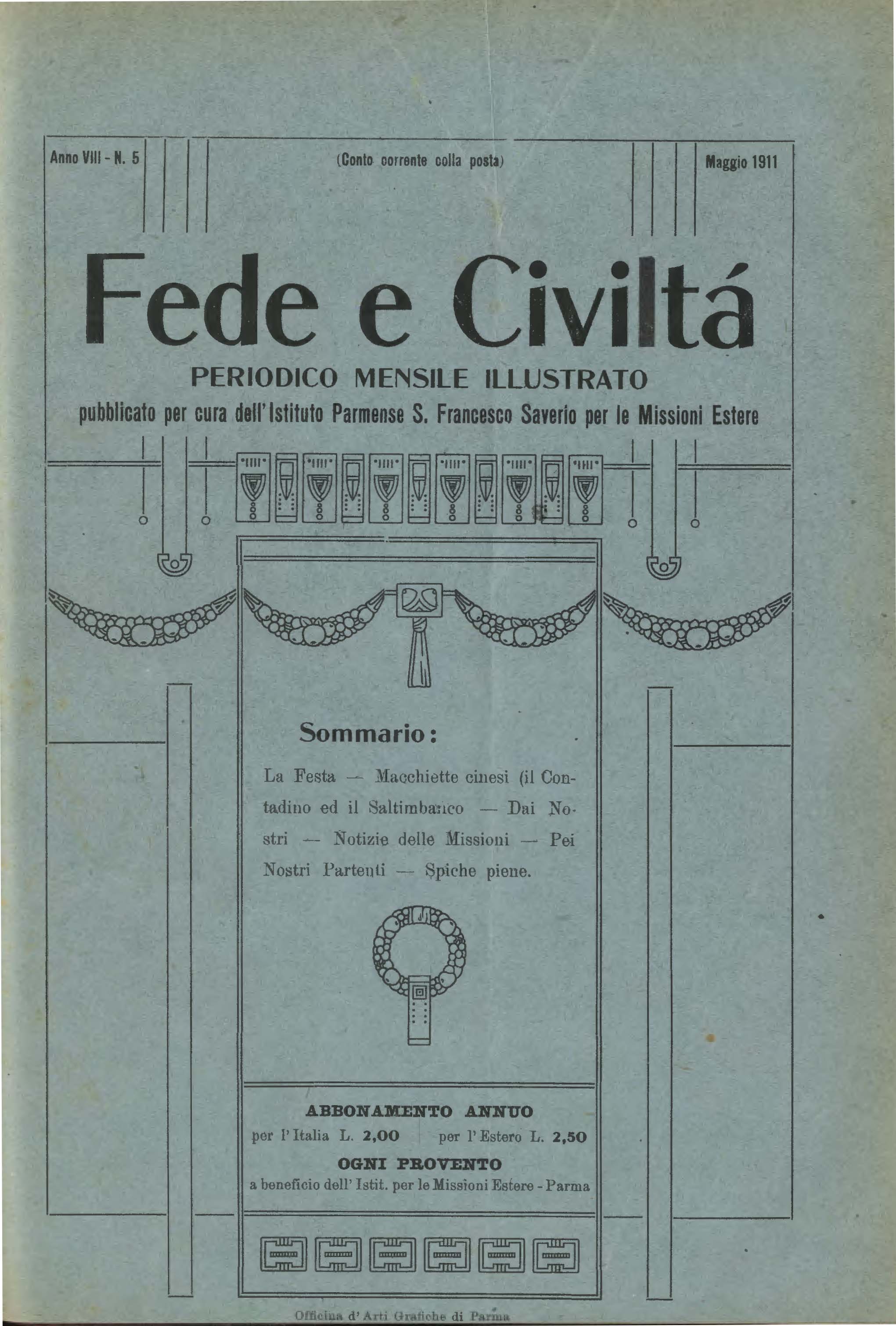 Copertina di 08.1911.05.Fede e Civiltà