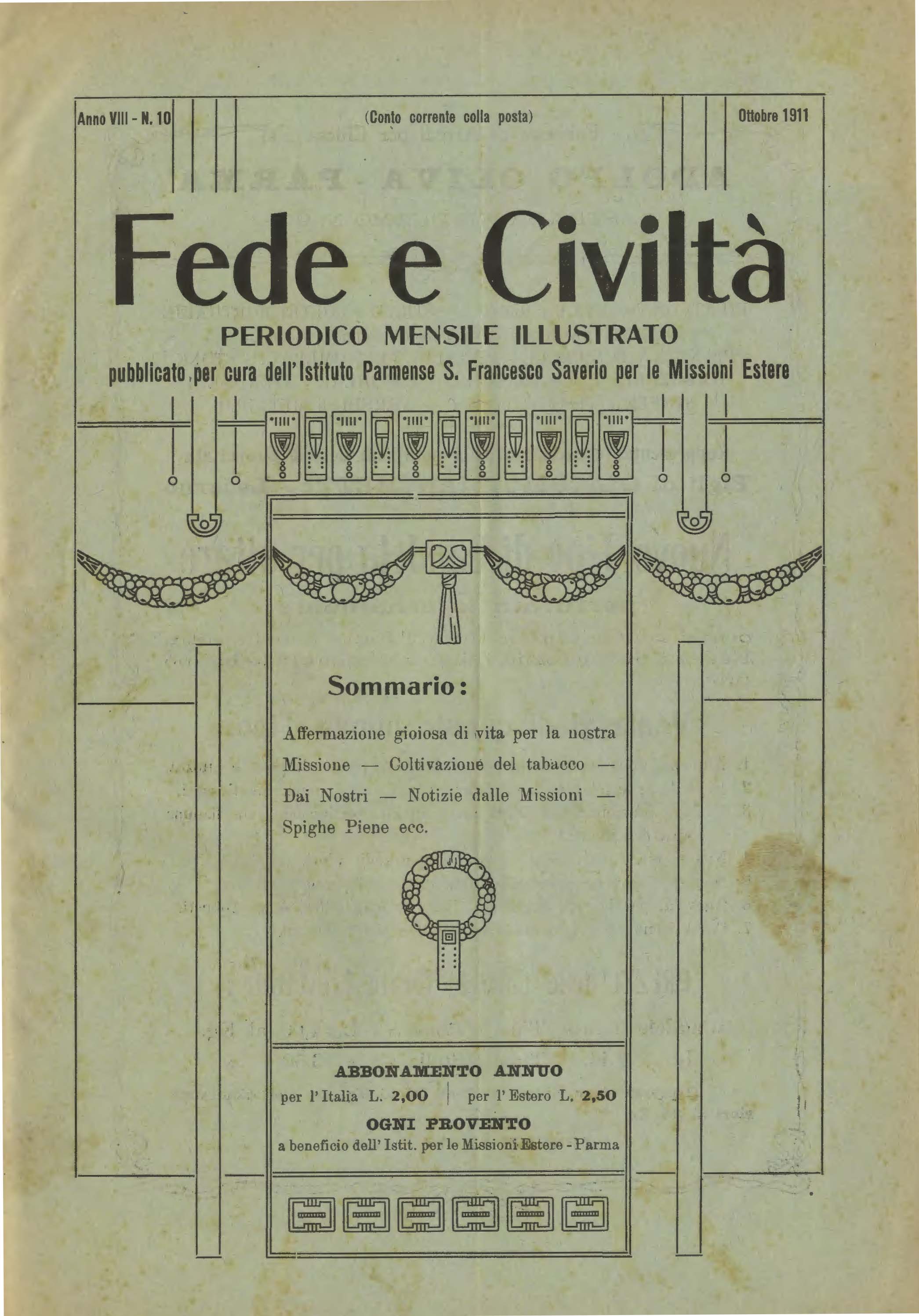 Copertina di 08.1911.10.Fede e Civiltà