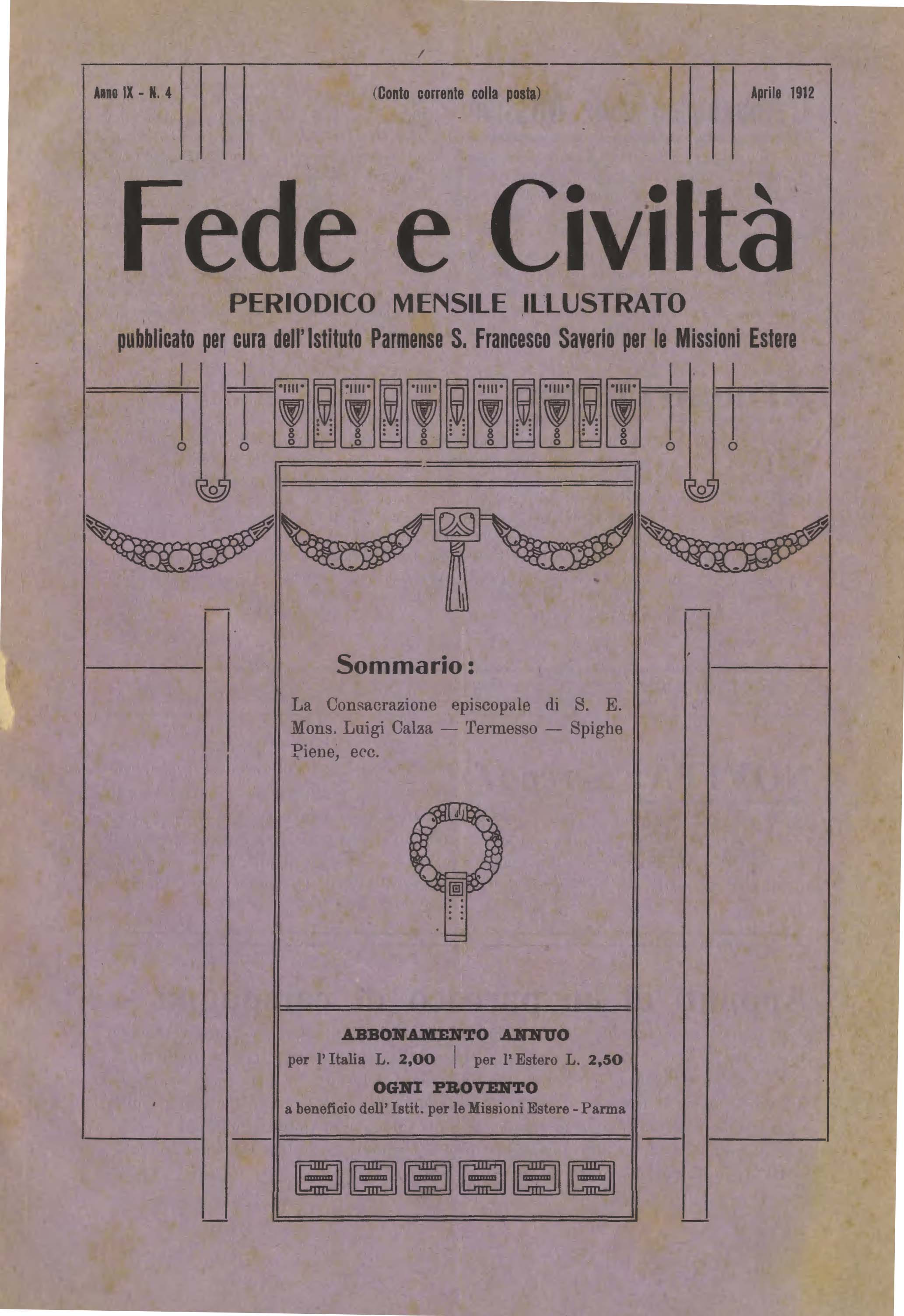 Copertina di 09.1912.04.Fede e Civiltà