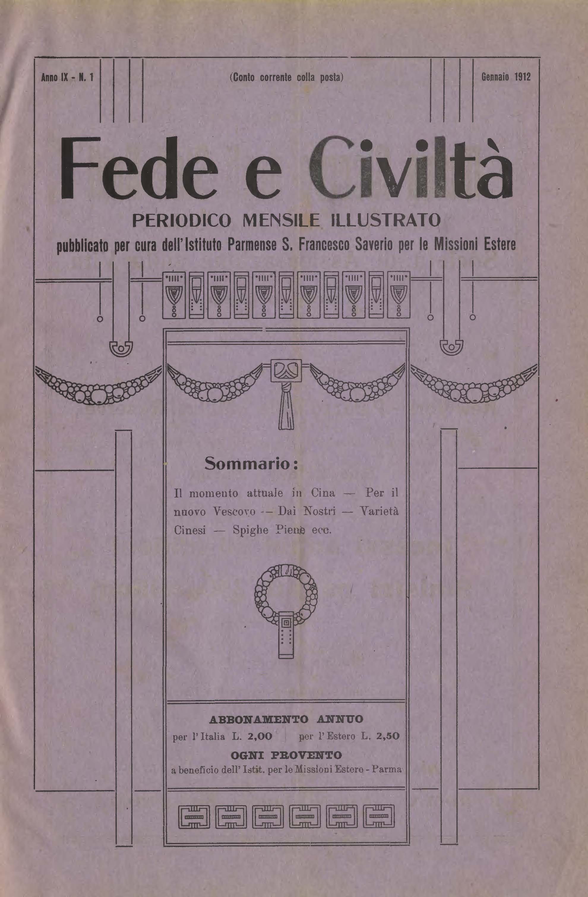 Copertina di 09.1912.01.Fede e Civiltà