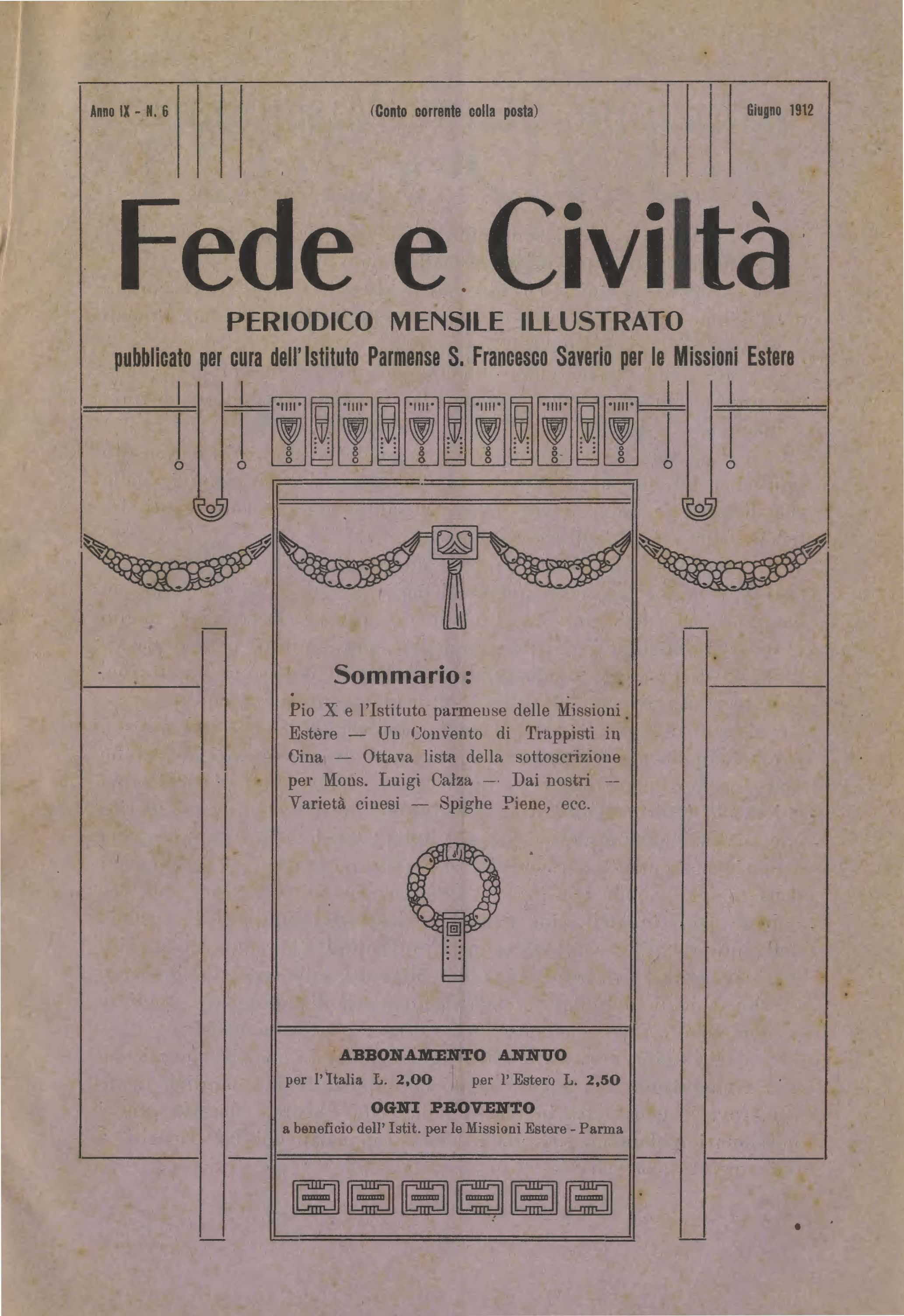 Copertina di 09.1912.06.Fede e Civiltà