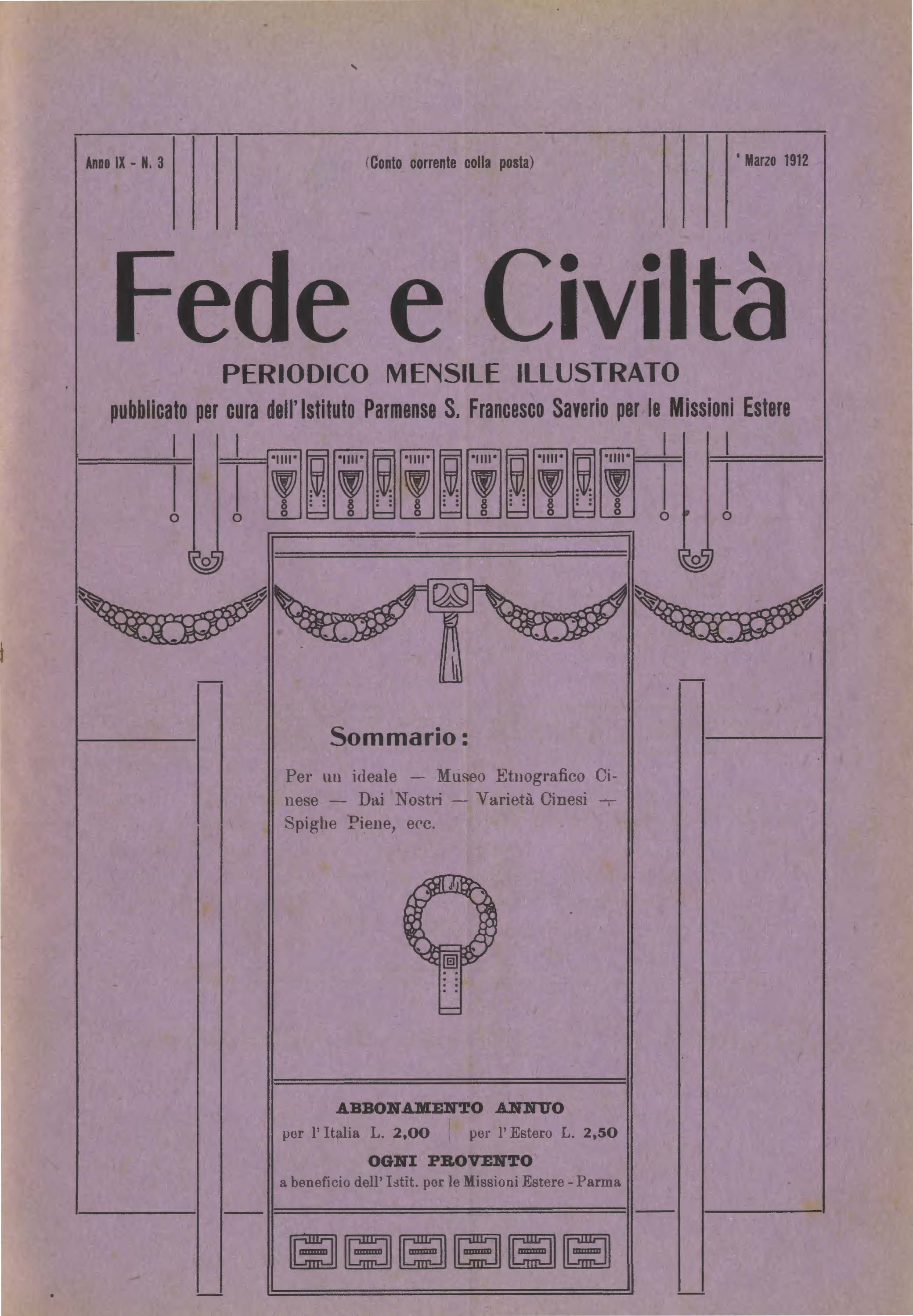 Copertina di 09.1912.03.Fede e Civiltà