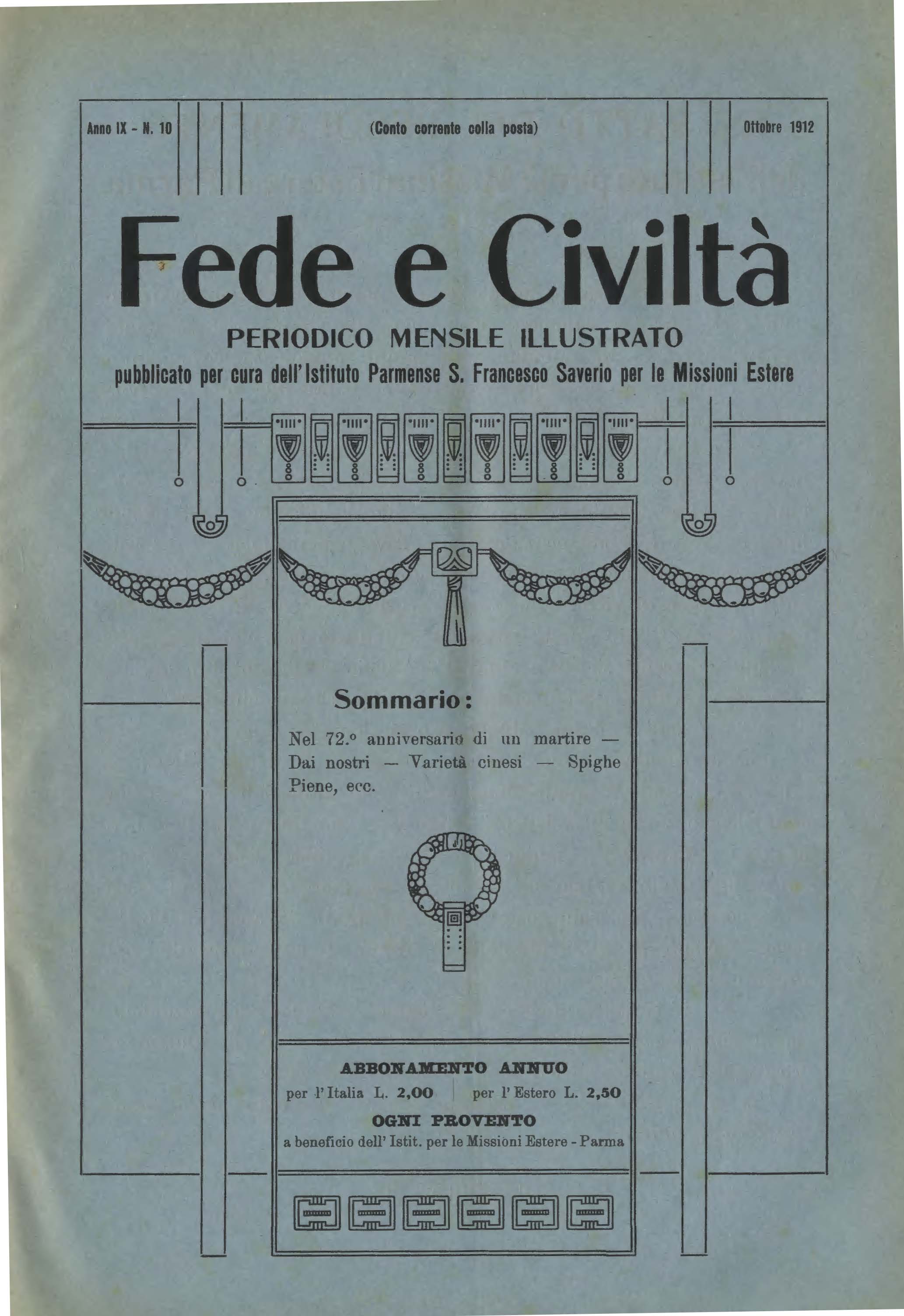 Copertina di 09.1912.10.Fede e Civiltà