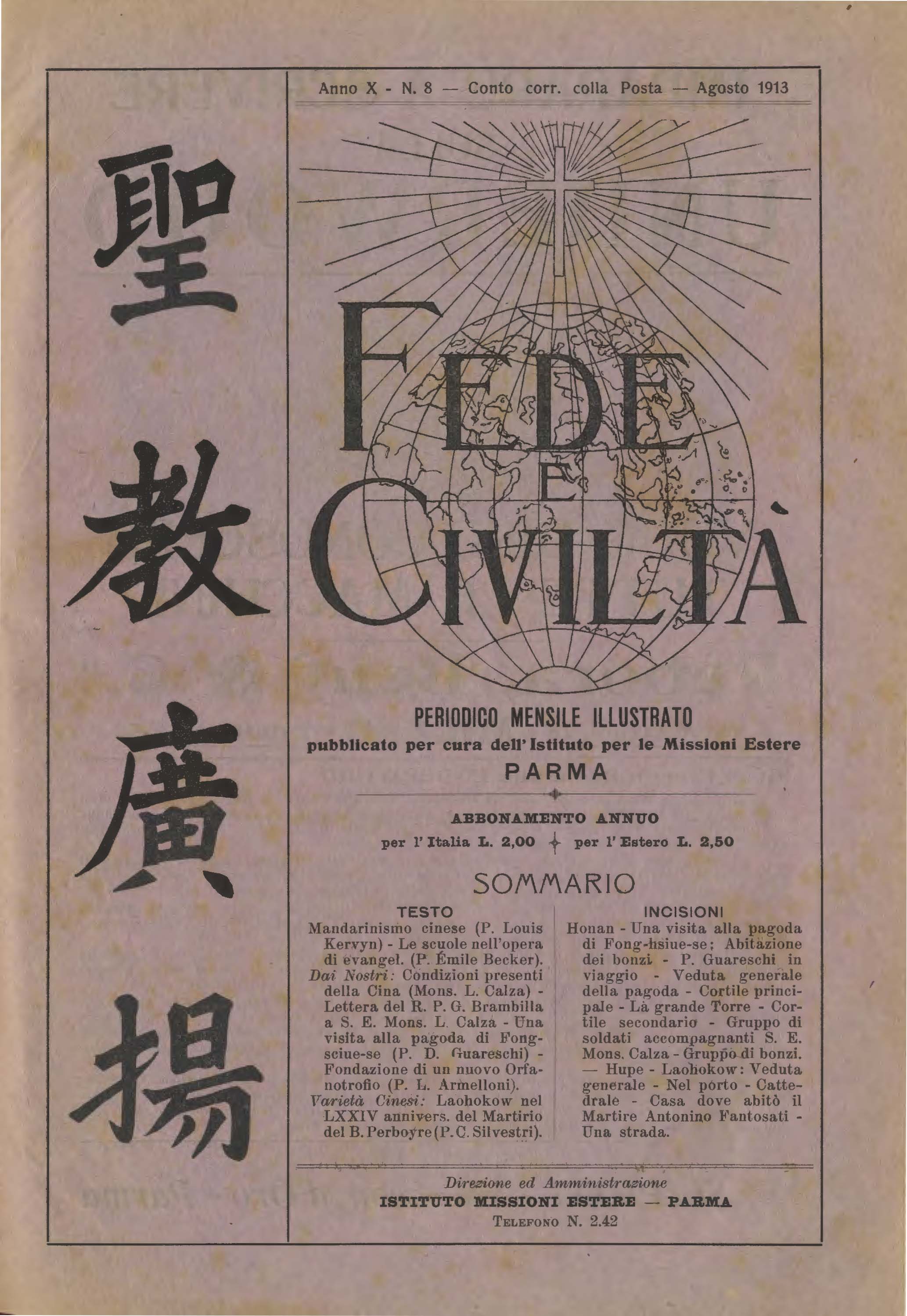 Copertina di 10.1913.08.Fede e Civiltà