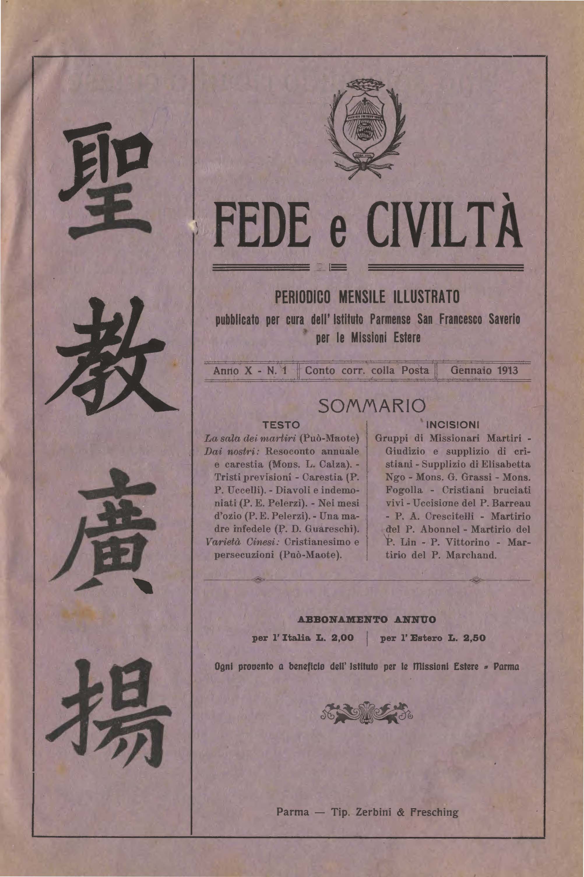 Copertina di 10.1913.01.Fede e Civiltà