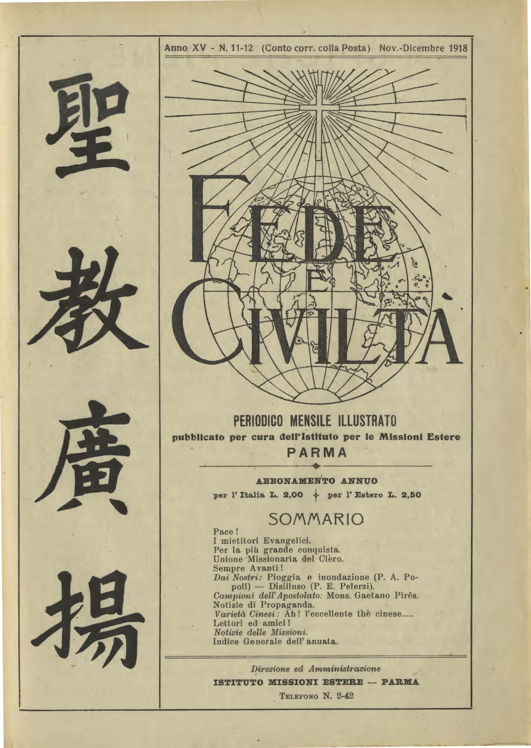 Copertina di 15.1918.11-12.Fede e Civiltà