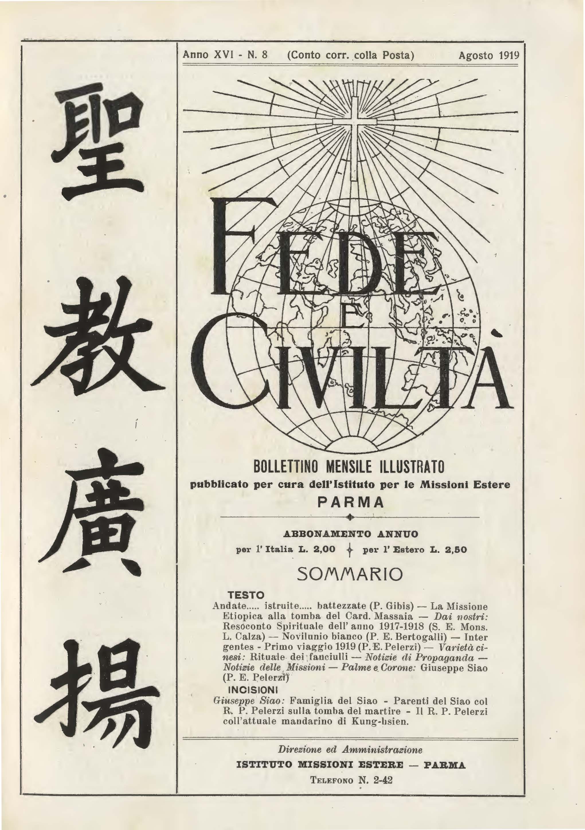 Copertina di 16.1919.08.Fede e Civiltà