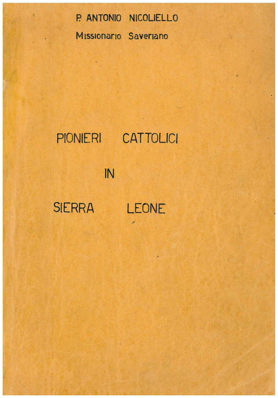 Copertina di Pionieri Cattolici in Sierra Leone