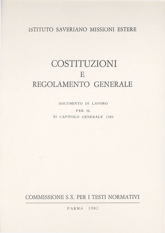 Copertina di Costituzioni e regolamento generale