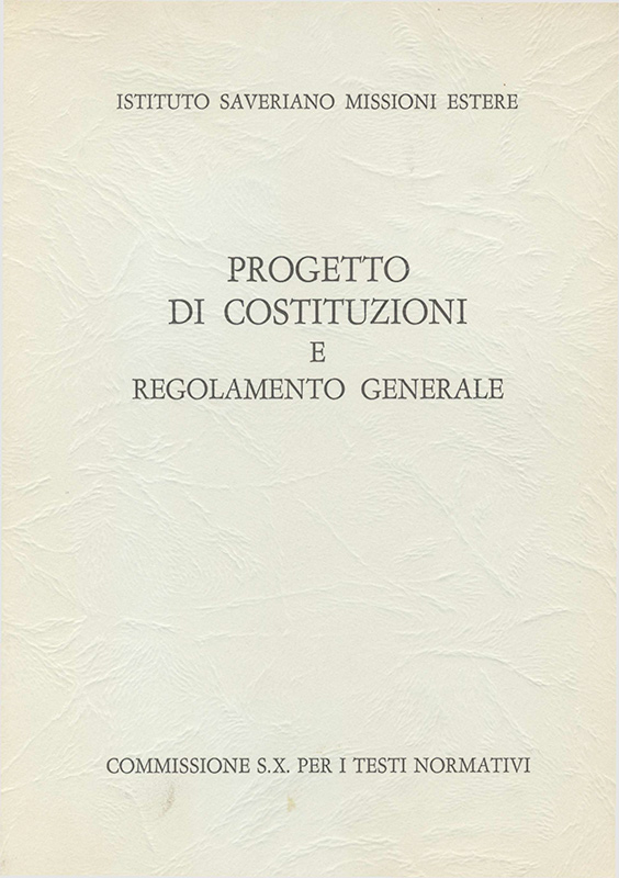 Copertina di Progetto di costituzioni e regolamento generale