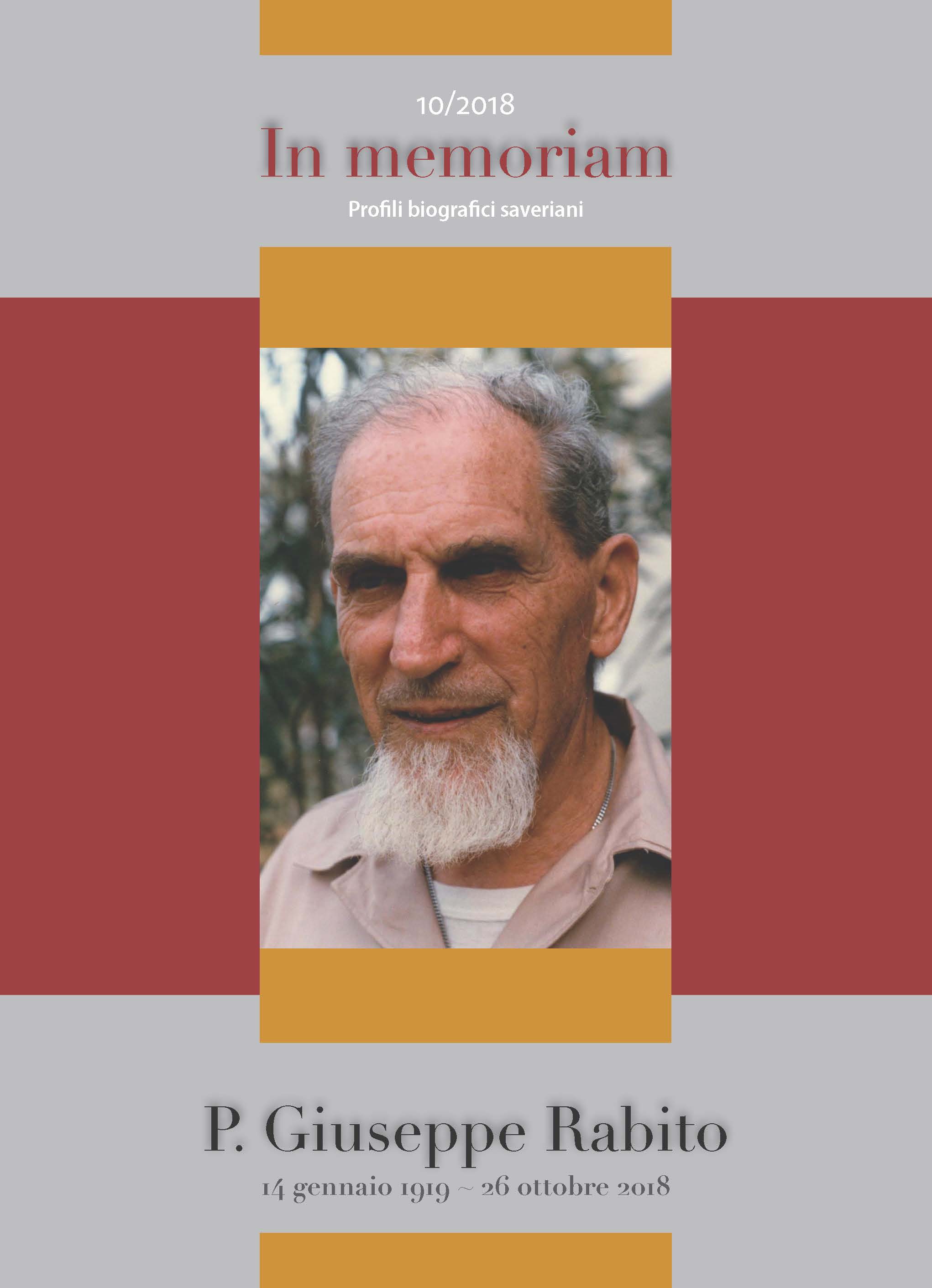 Copertina di 2018.10 - P. Giuseppe Rabito