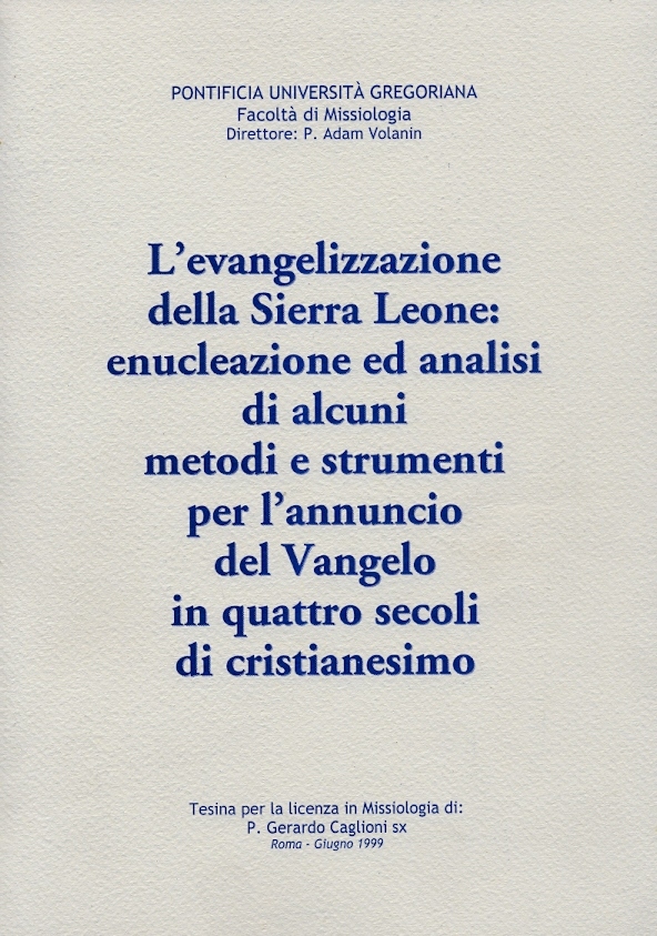 Copertina di L'evangelizzazione della Sierra Leone