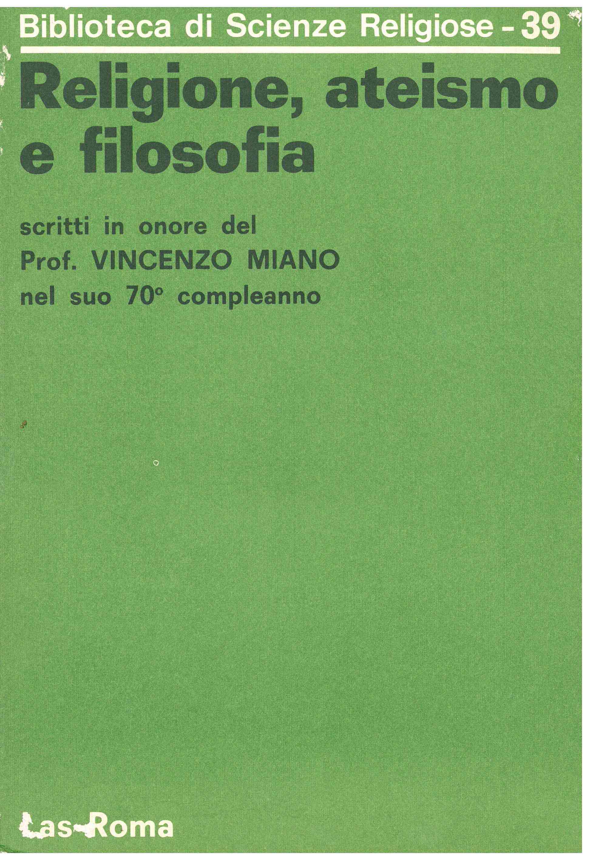 Copertina di Religione, ateismo e filosofia