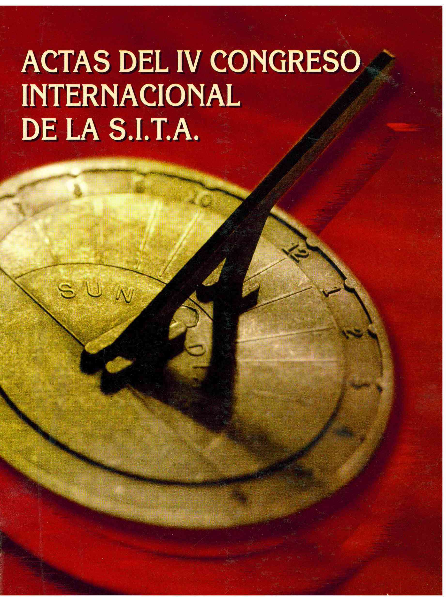 Copertina di Actas del IV Congreso Internacional de la S.I.T.A. 