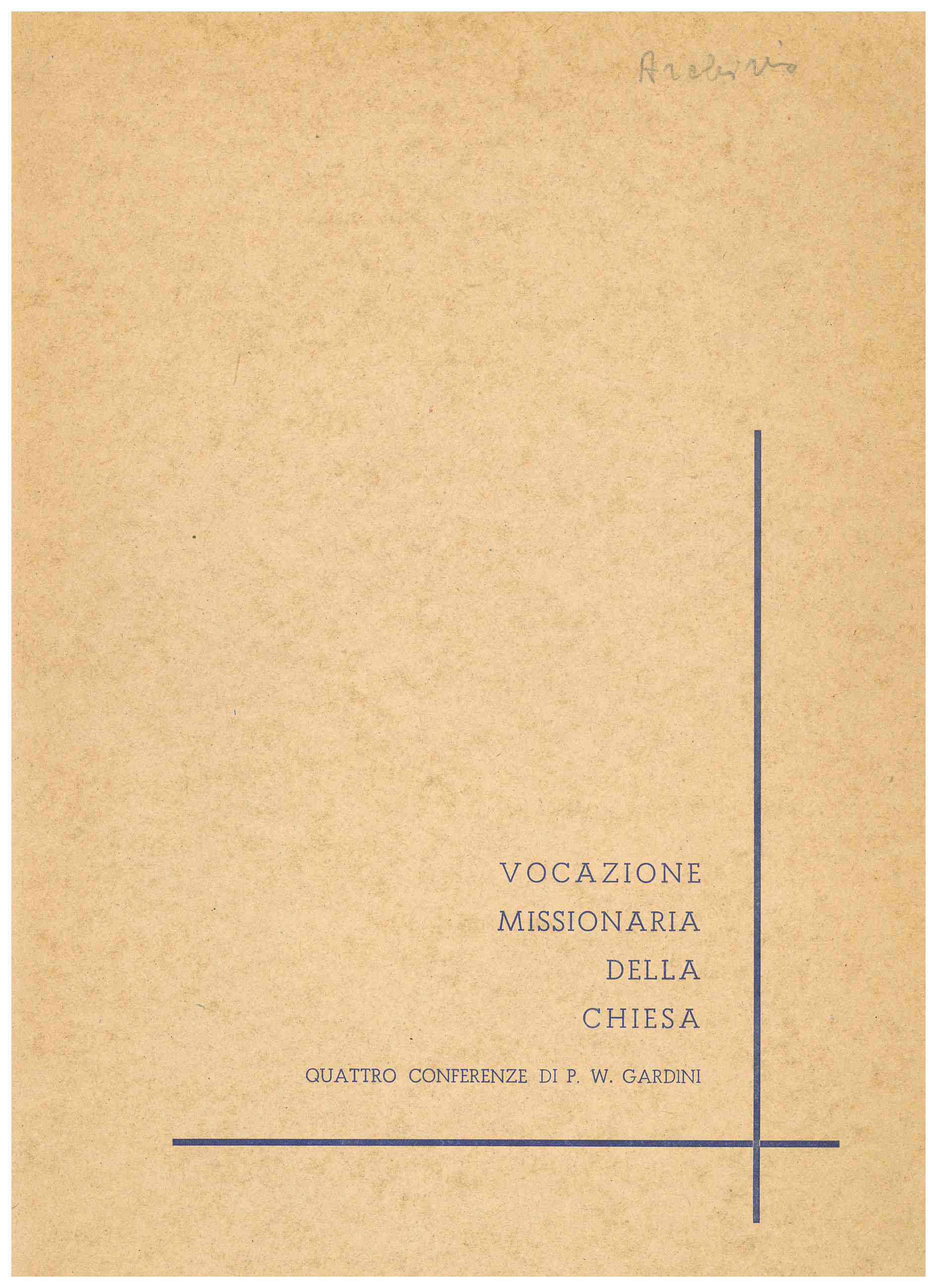 Copertina di Vocazione missionaria della Chiesa
