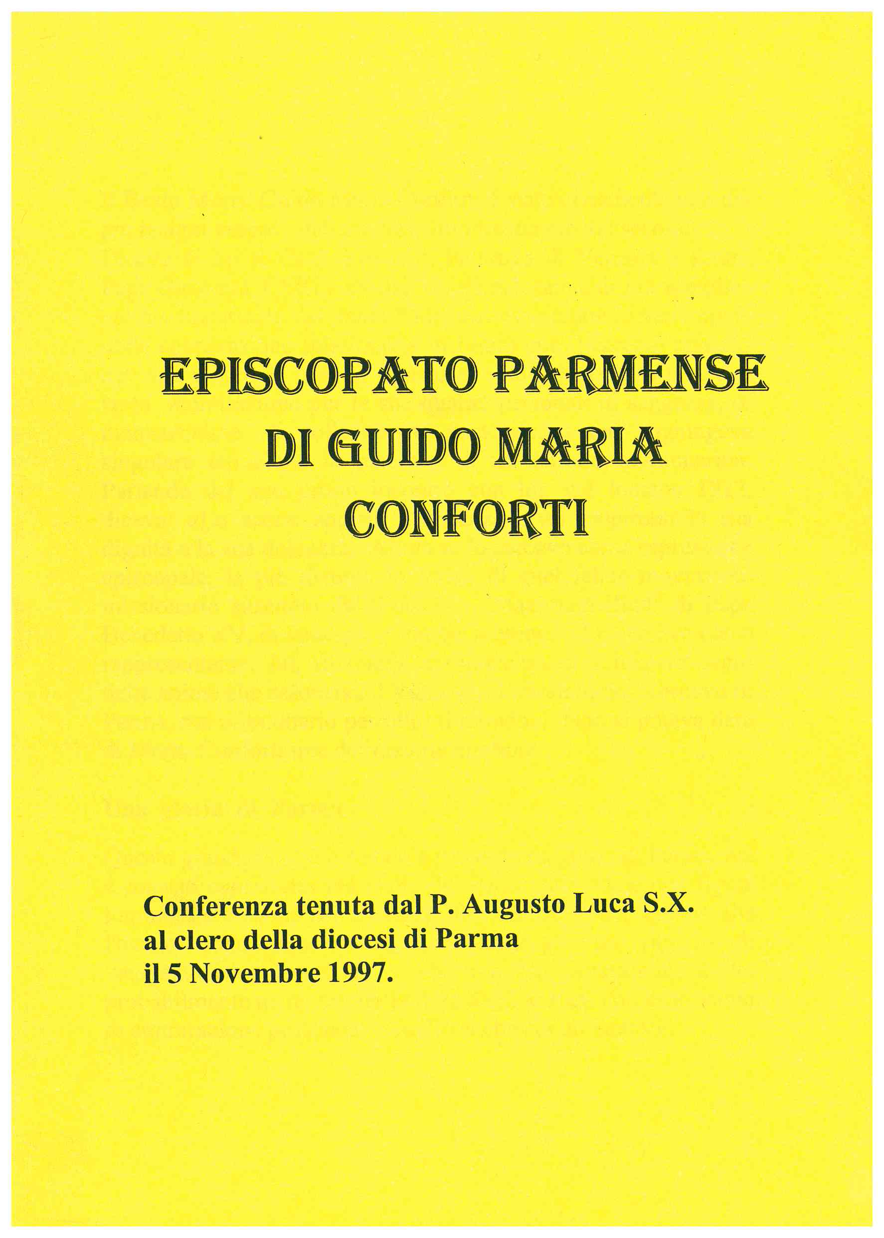 Copertina di Episcopato parmense di Guido Maria Conforti