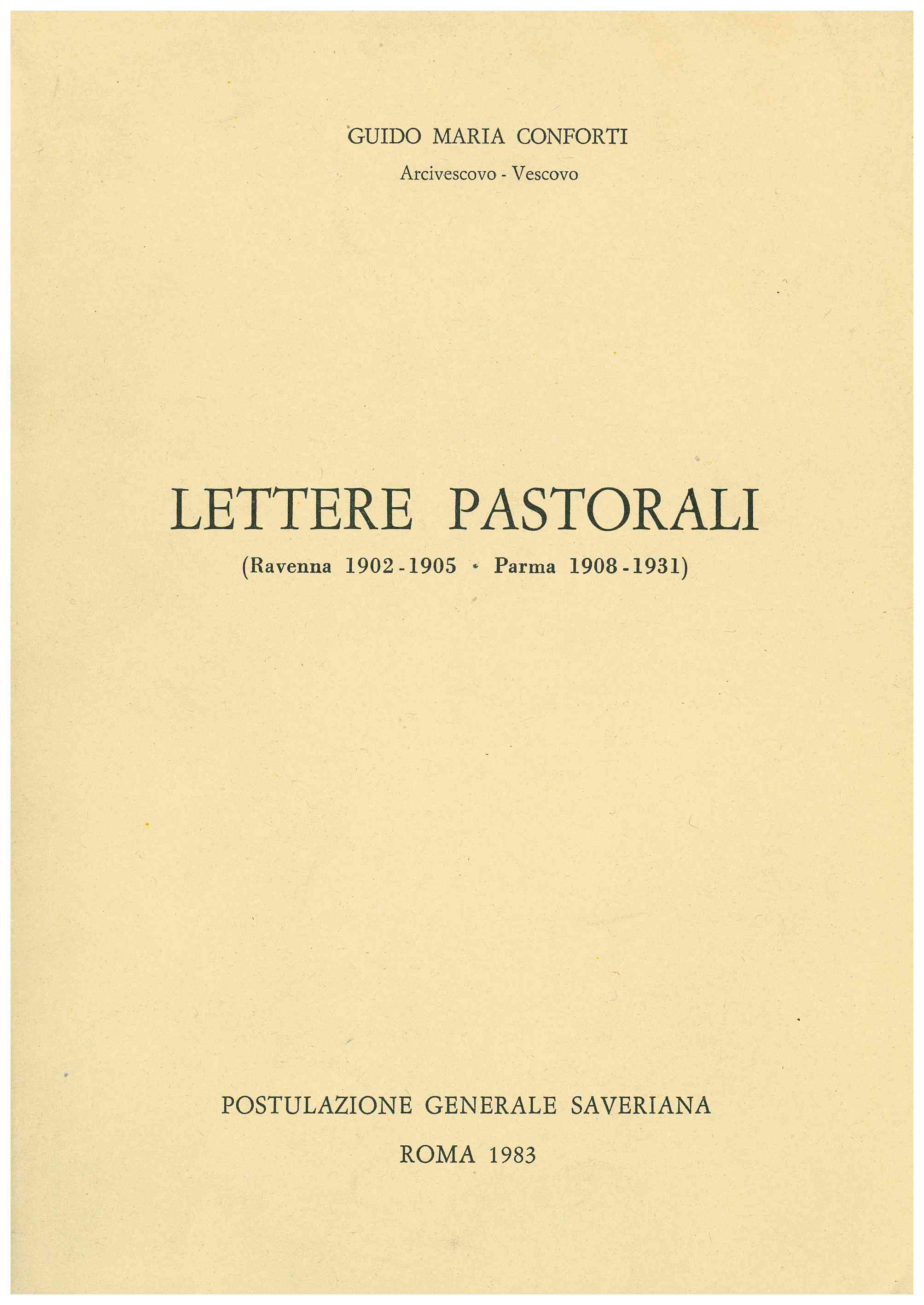 Copertina di Lettere pastorali