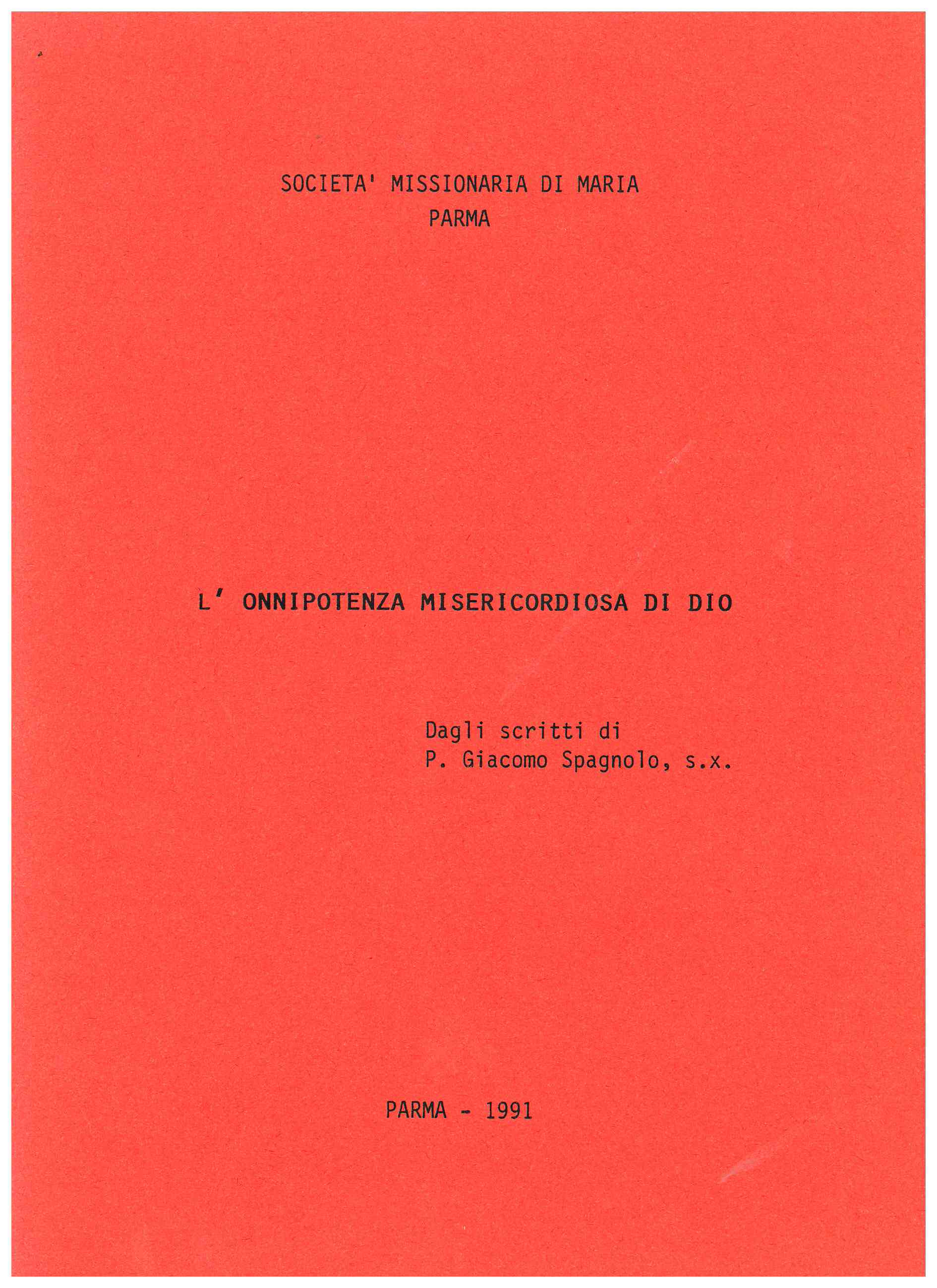 Copertina di L'Onnipotenza misericordiosa di Dio